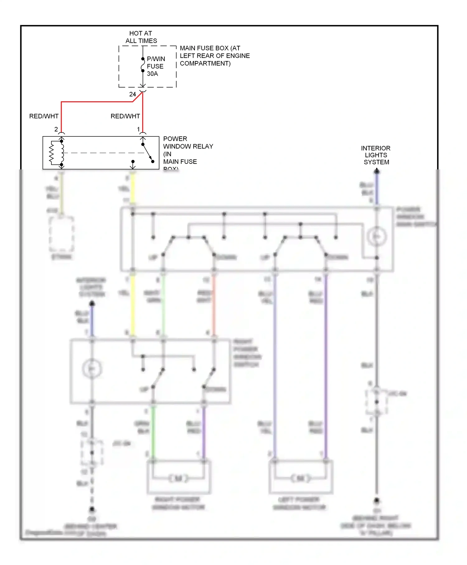 Kia Rio I facelift (2002-2005) blu wiring diagram  (23 of 26)