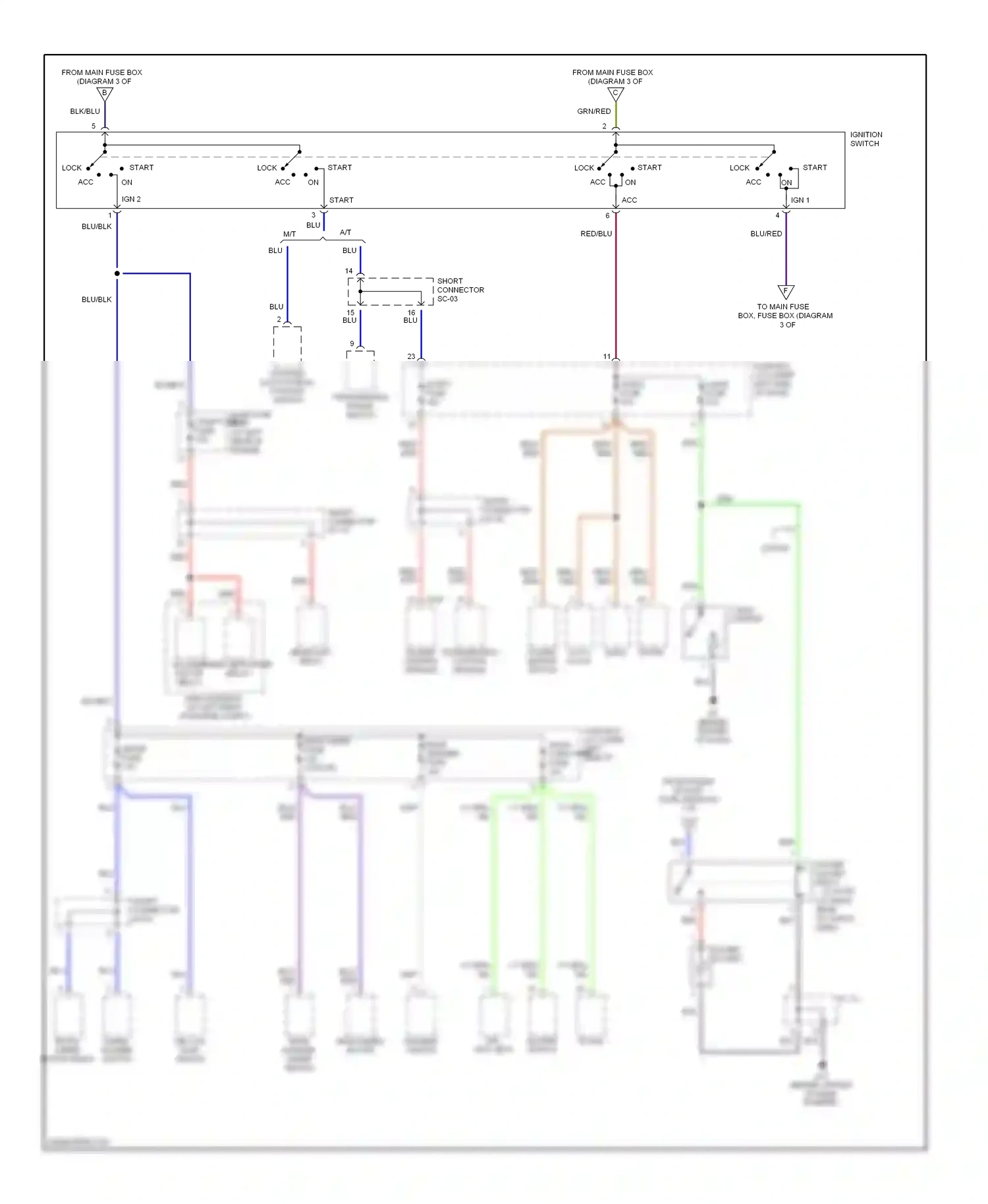 Kia Rio I facelift (2002-2005) blu wiring diagram  (18 of 26)