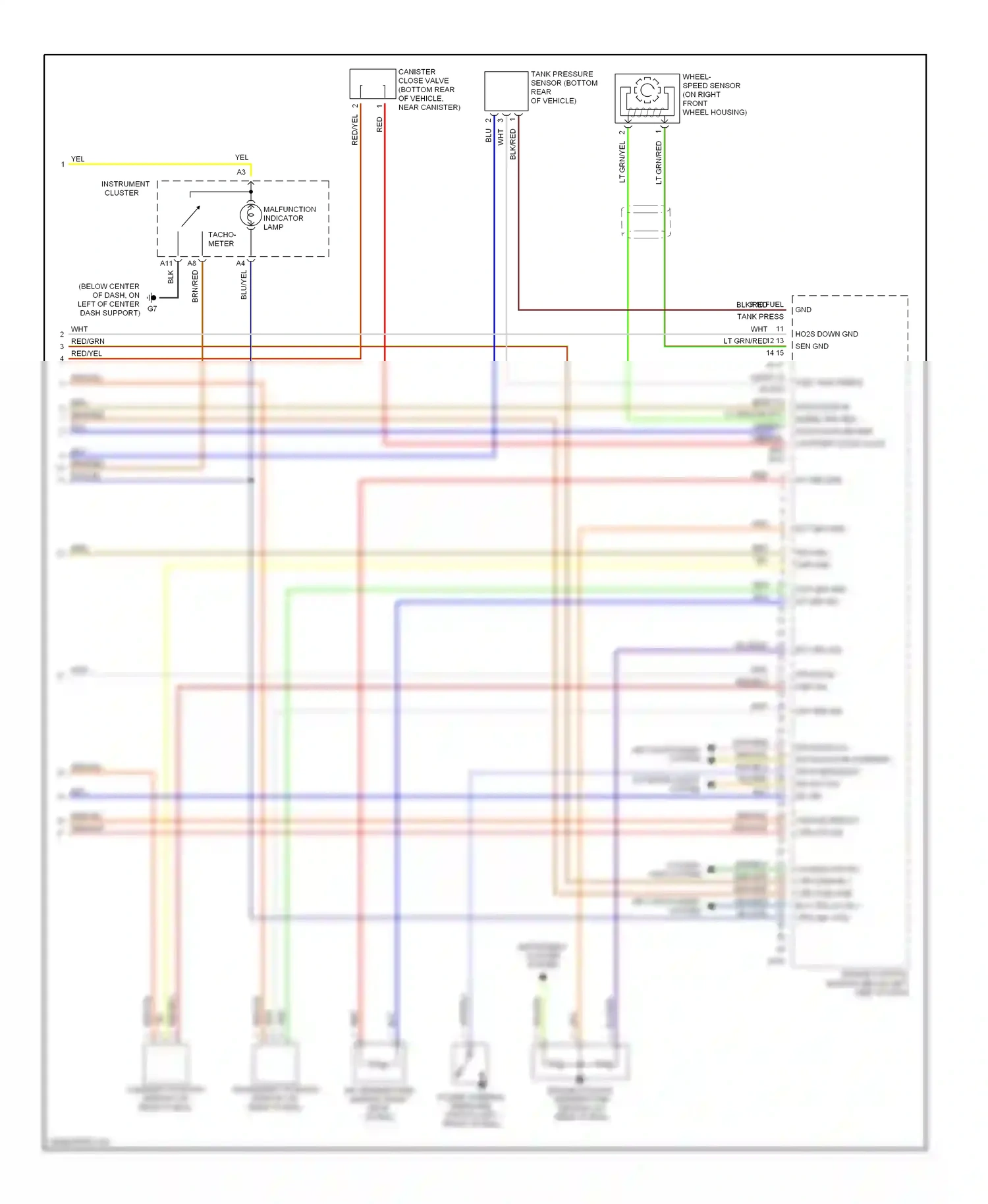 Kia Rio I facelift (2002-2005) blu wiring diagram  (10 of 26)