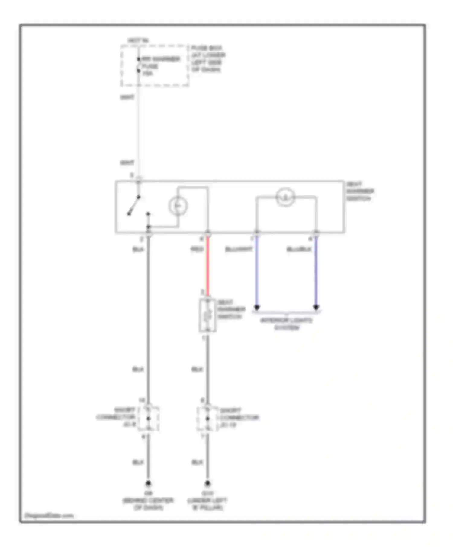 Wiring diagram hot in on for Kia Rio I facelift (2002-2005) (10 of 12)
