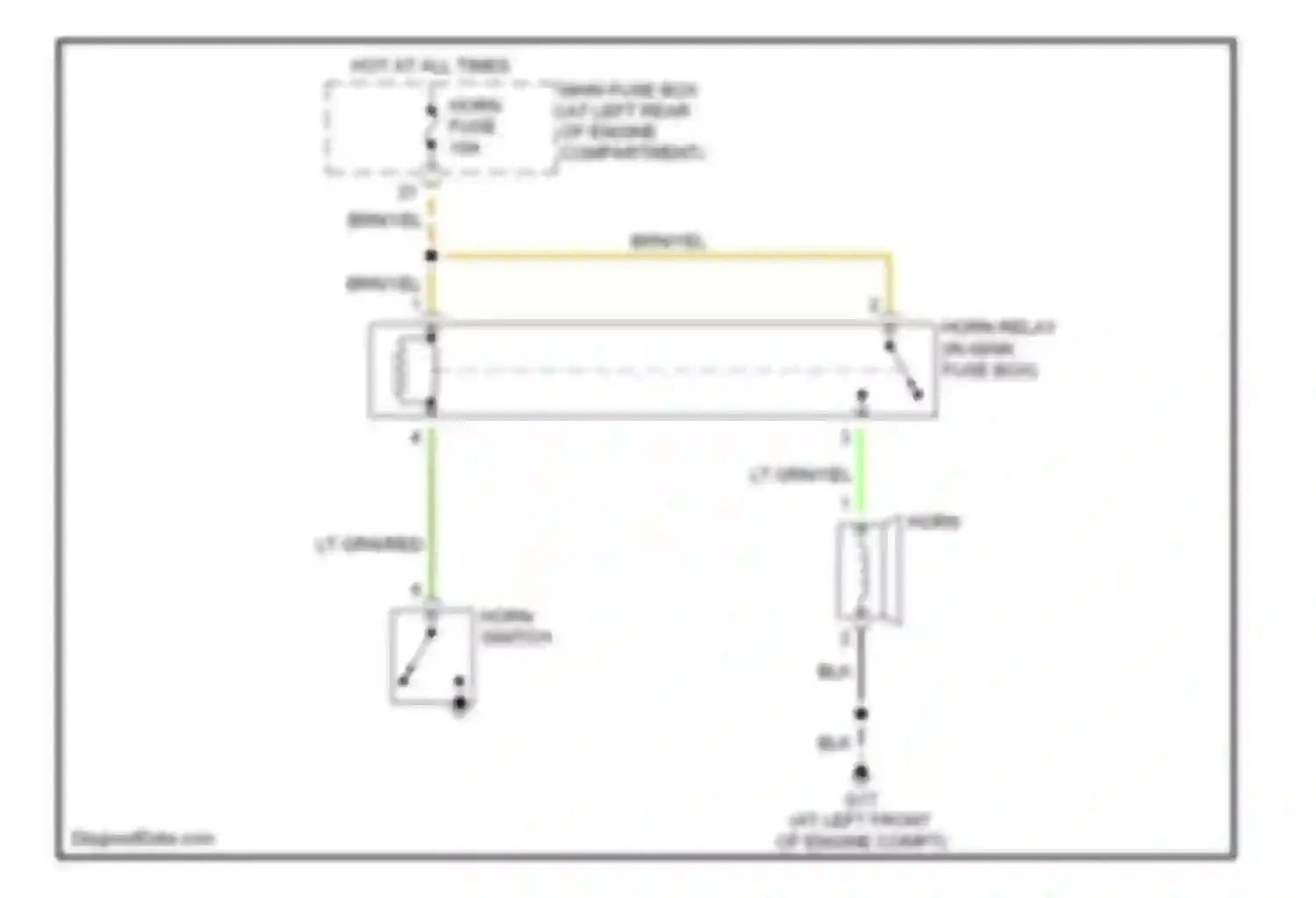 Wiring diagram lt grn/yel for Kia Rio I facelift (2002-2005) (6 of 11)