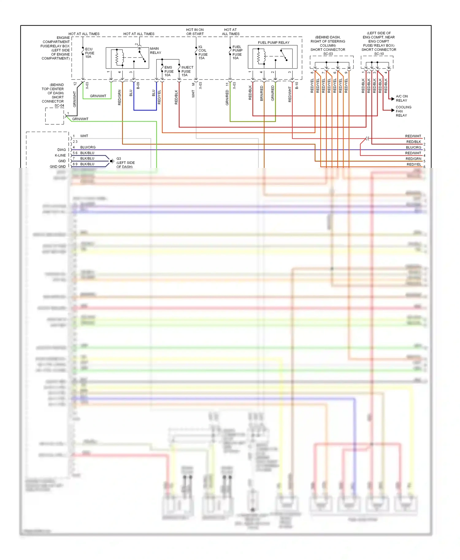 Wiring diagram nca for Kia Rio I facelift (2002-2005) (4 of 5)