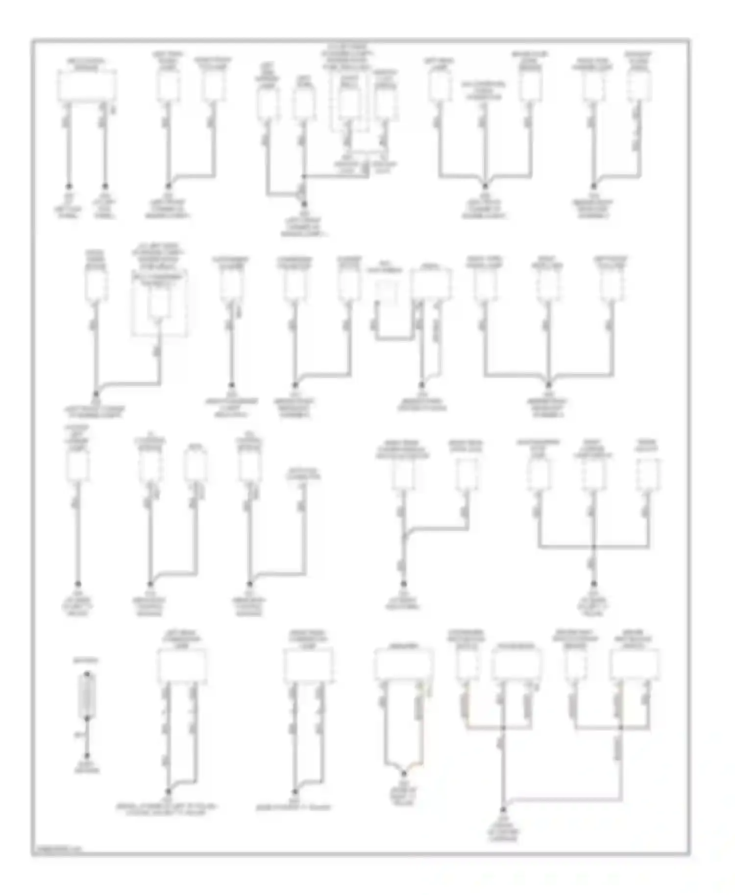 Rio Kia II facelift (2009-2011): Ground distribution circuit (1 of 3)