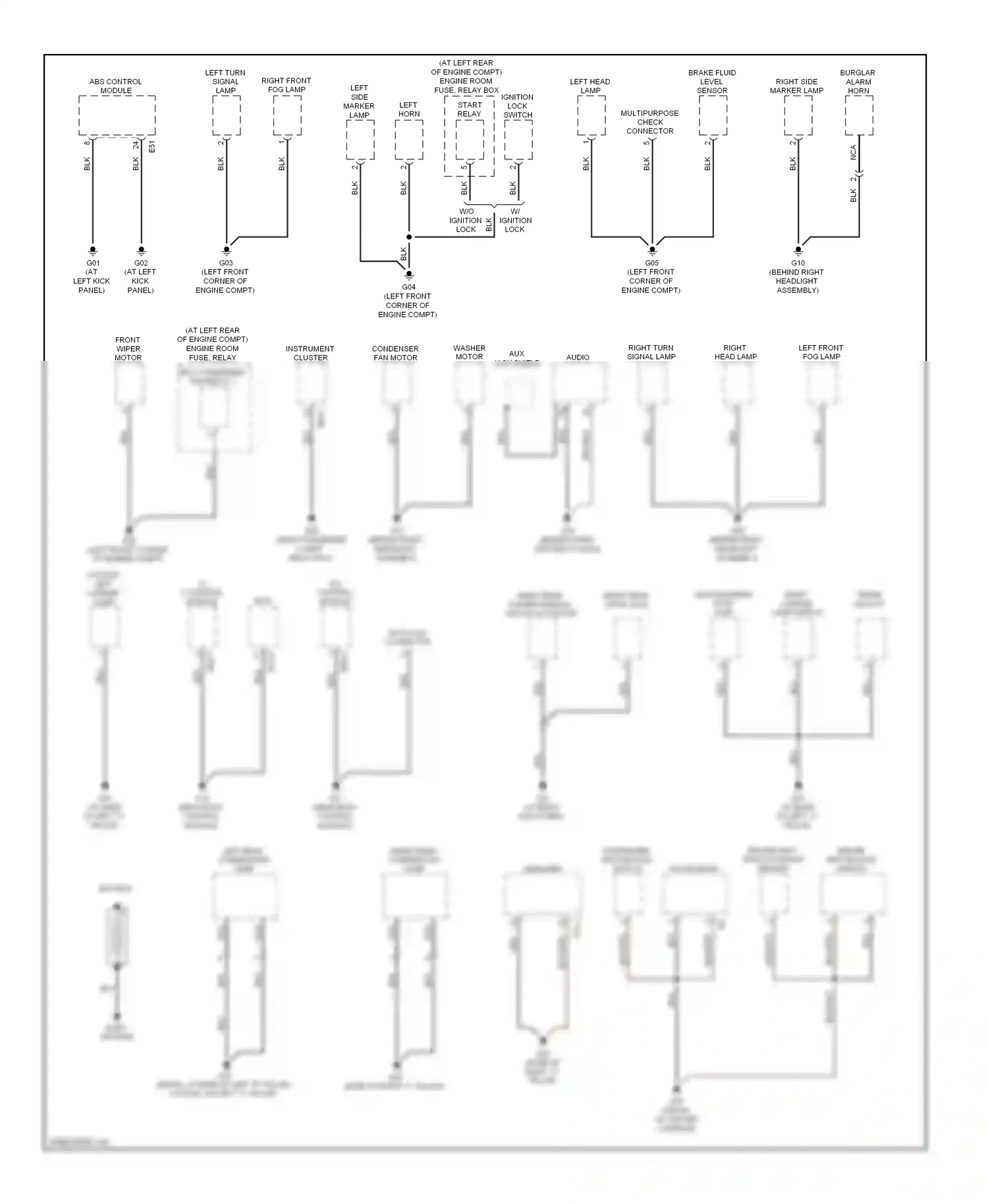 Wiring diagram aux jack shield for Kia Rio II facelift (2009-2011) (1 of 1)
