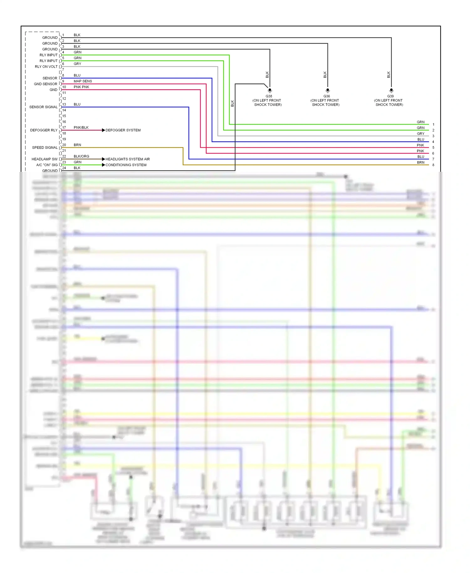 Wiring diagram blu for Kia Rio II facelift (2009-2011) (13 of 41)
