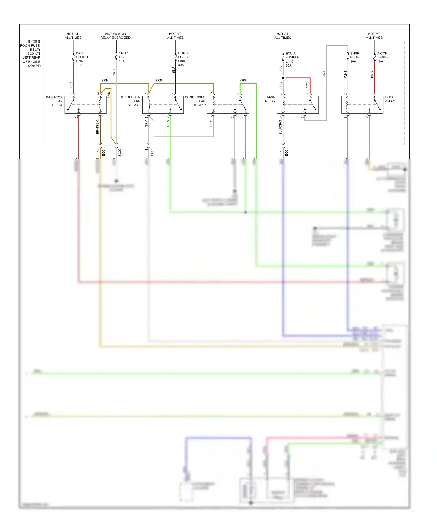 Wiring diagram brn/org for Kia Rio II facelift (2009-2011) (4 of 9)