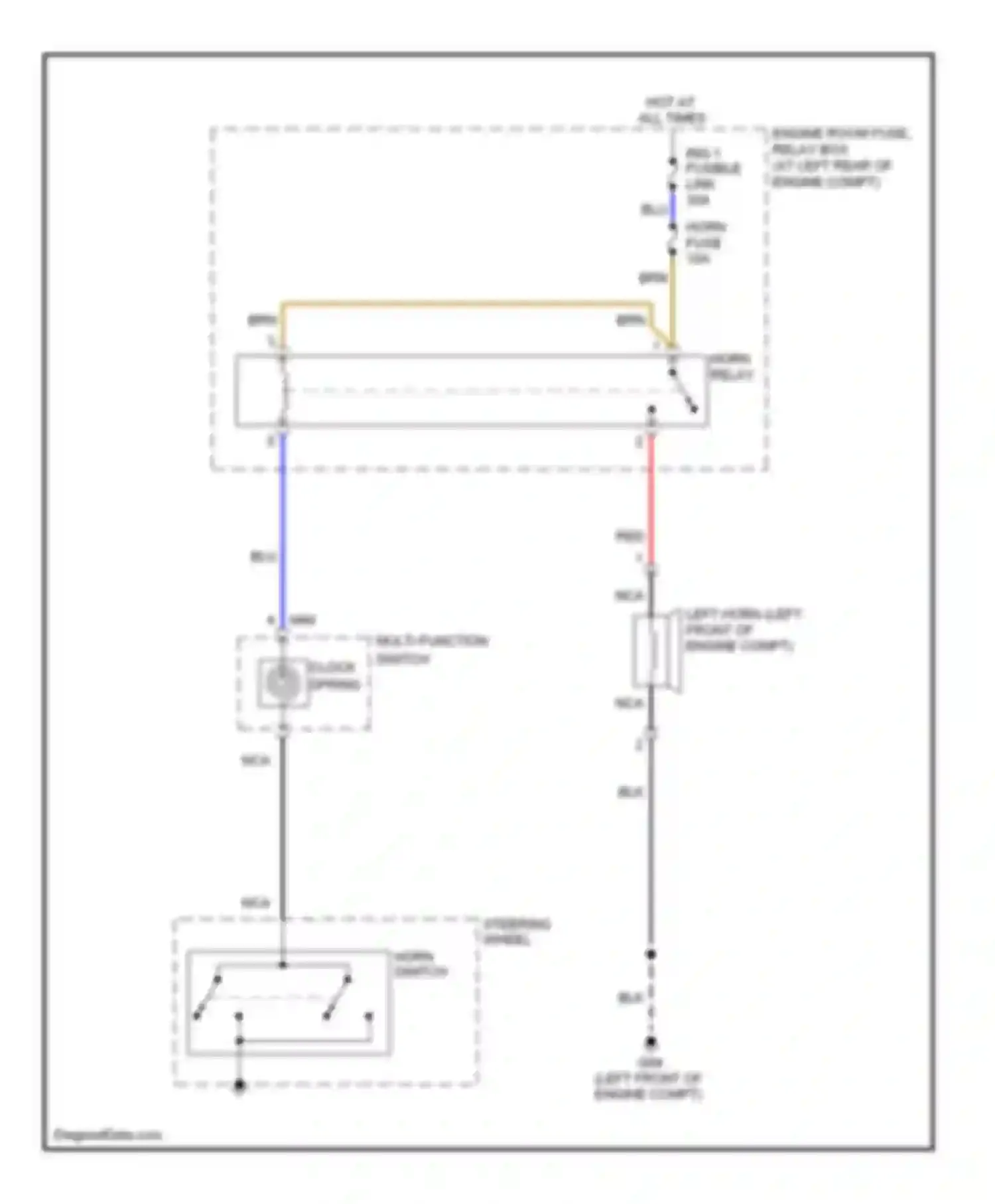 Wiring diagram clock- spring for Kia Rio II facelift (2009-2011) (1 of 5)