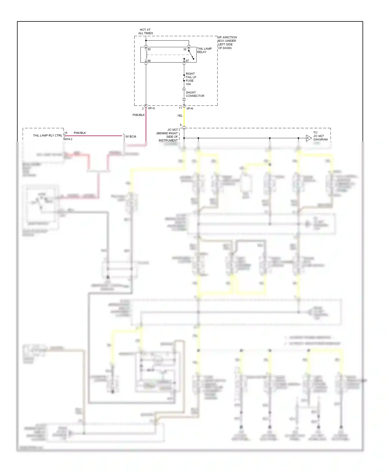 Kia Rio II facelift (2009-2011) control ground wiring diagram  (1 of 1)