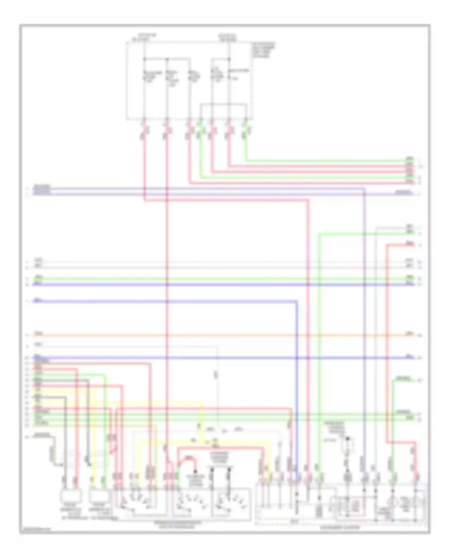 Wiring diagram instrument cluster for Kia Rio II facelift (2009-2011) (9 of 25)
