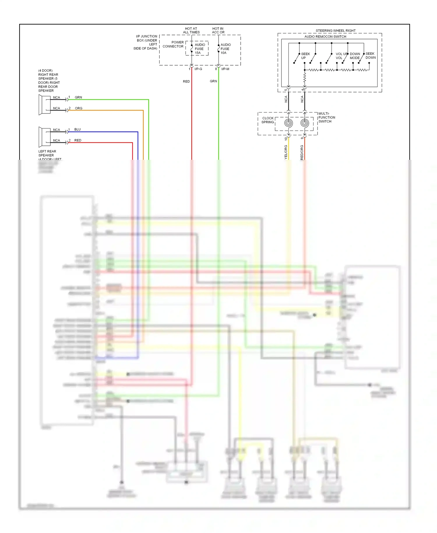Wiring diagram interior lights for Kia Rio II facelift (2009-2011) (1 of 1)