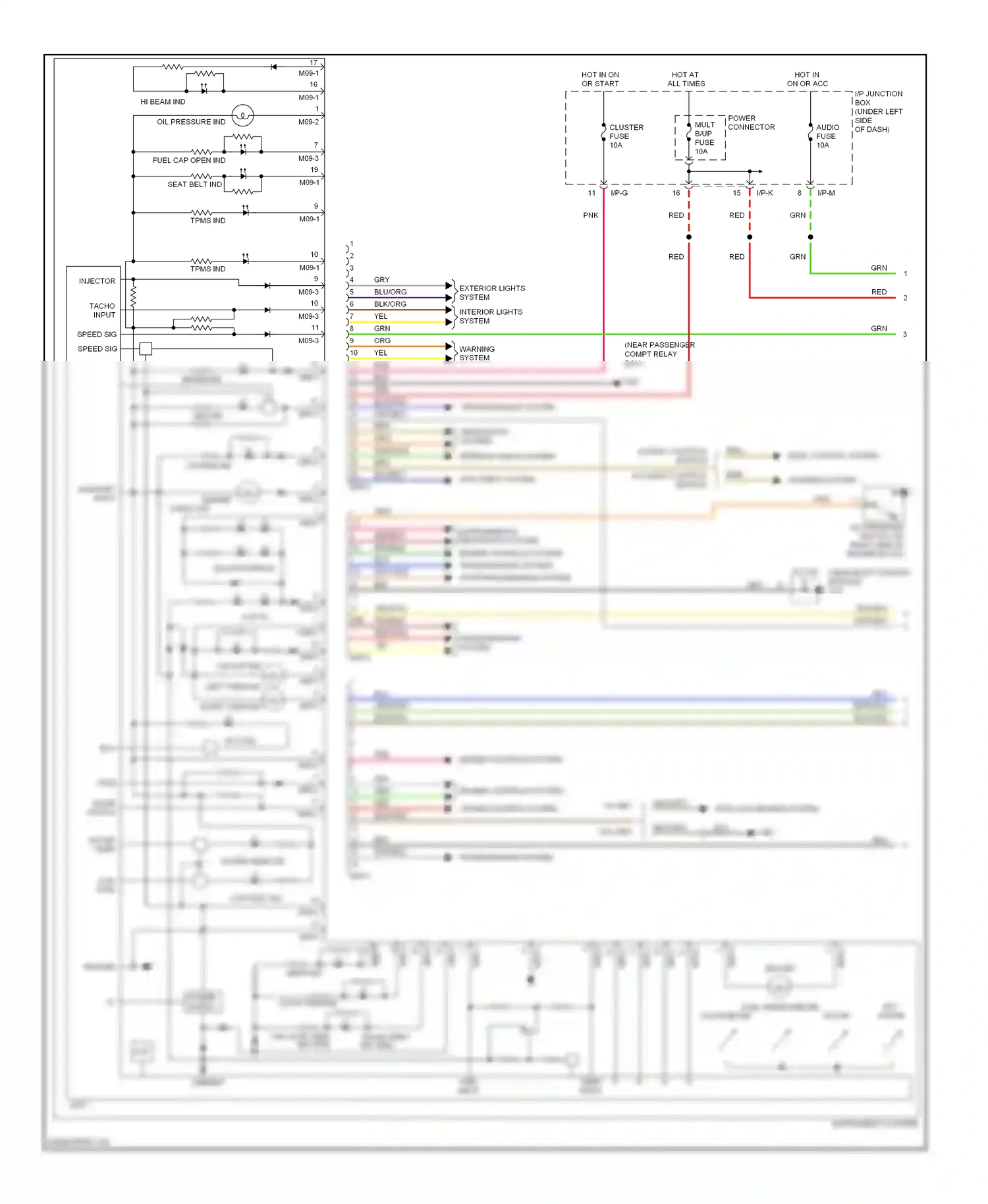 Wiring diagram i/p-g for Kia Rio II facelift (2009-2011) (8 of 22)