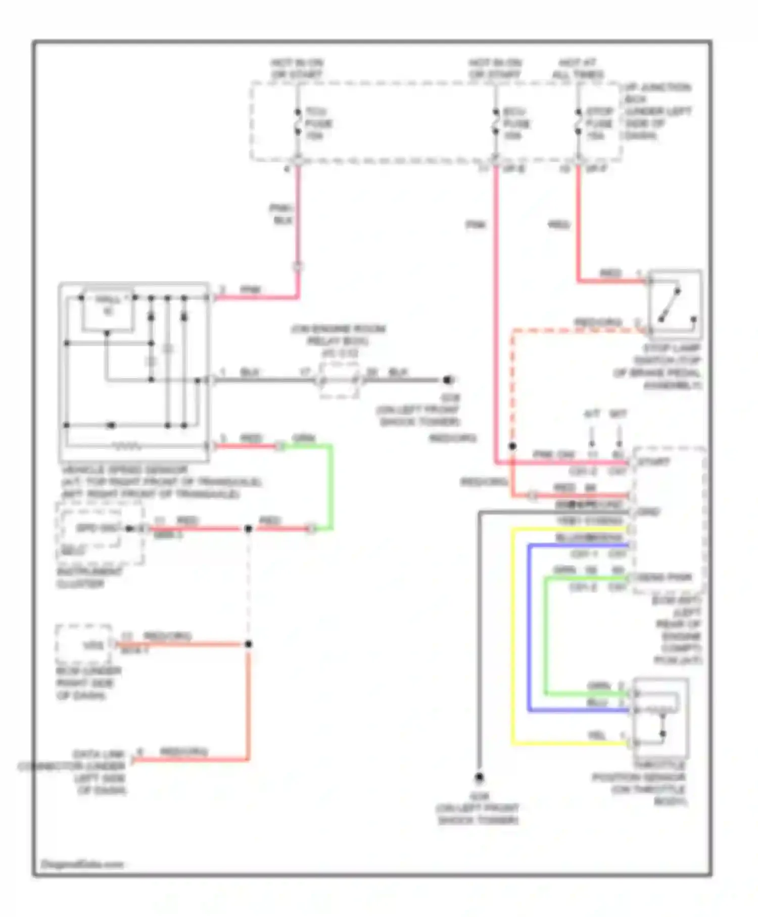 Wiring diagram m/t a/t for Kia Rio II facelift (2009-2011) (3 of 5)
