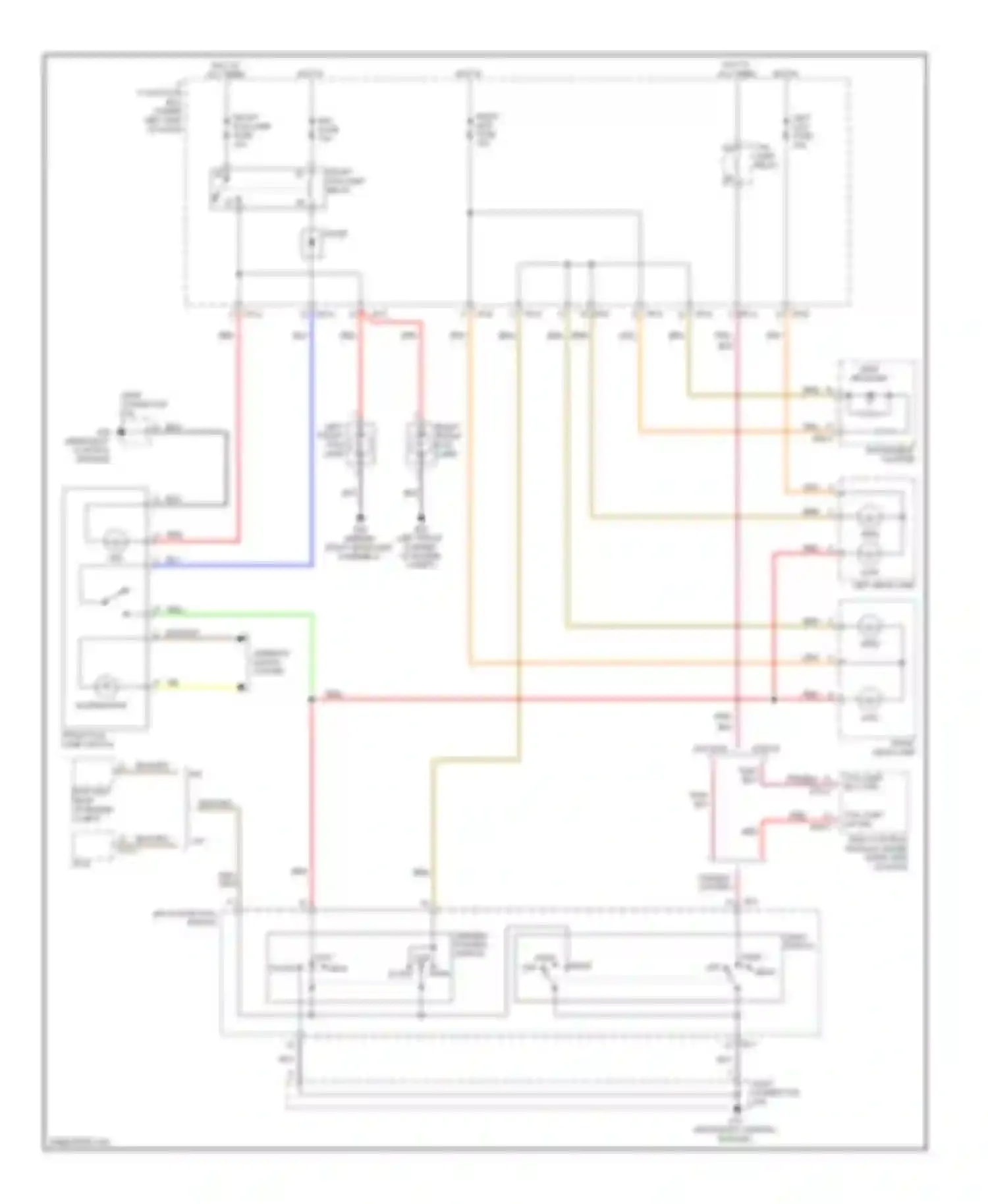 Wiring diagram multi- function switch for Kia Rio II facelift (2009-2011) (3 of 11)