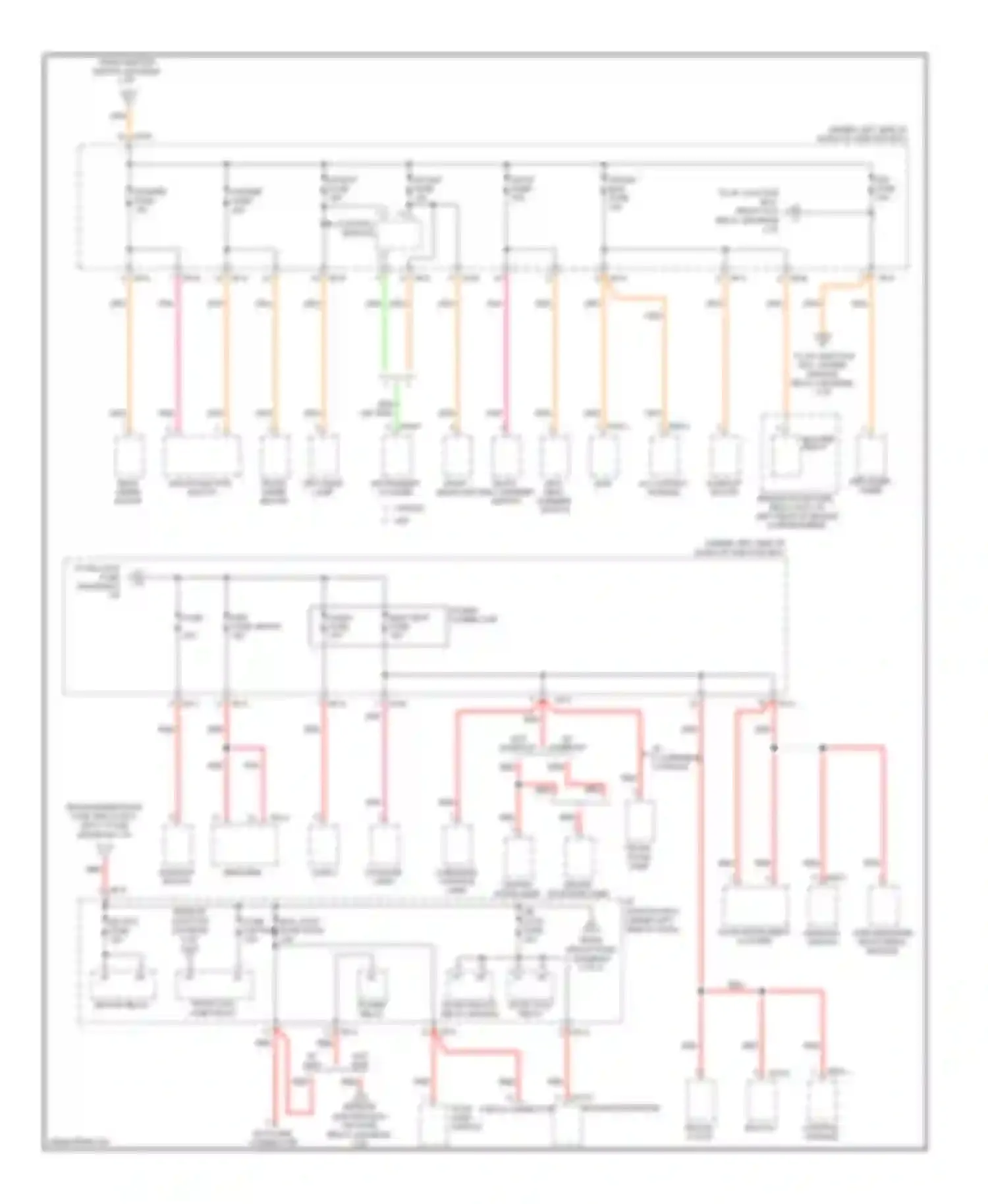 Wiring diagram power connector mult b/up fuse for Kia Rio II facelift (2009-2011) (1 of 1)