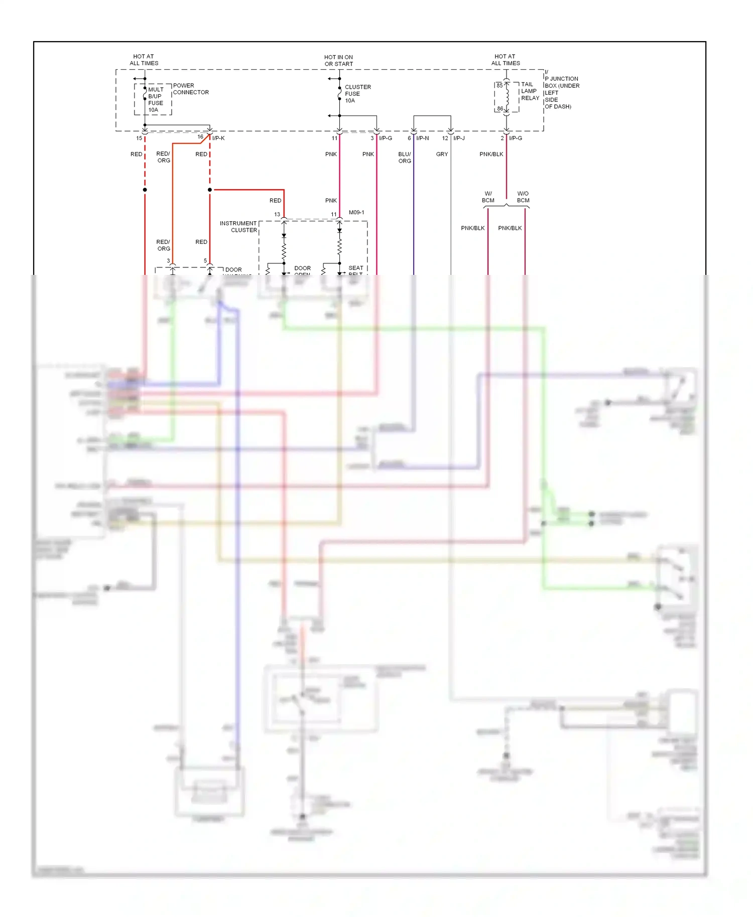 Kia Rio II facelift (2009-2011) red wiring diagram  (41 of 47)