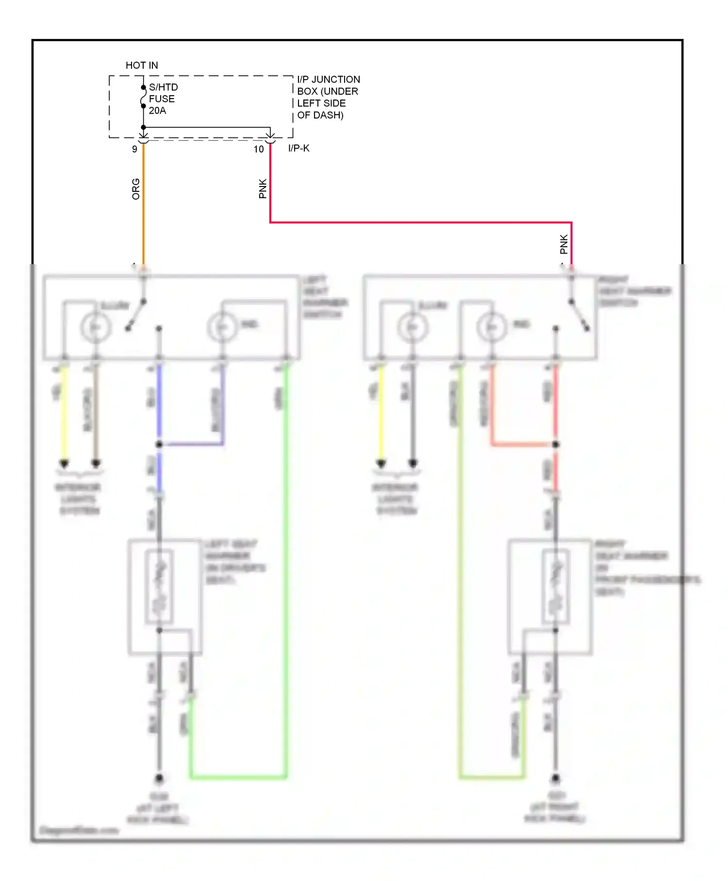 Kia Rio II facelift (2009-2011) red wiring diagram  (31 of 47)