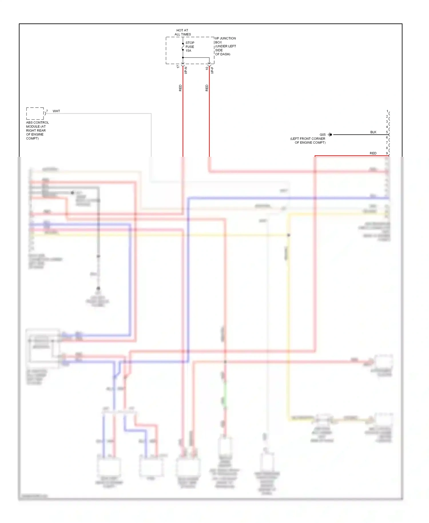 Kia Rio II facelift (2009-2011) red/org wiring diagram  (3 of 14)