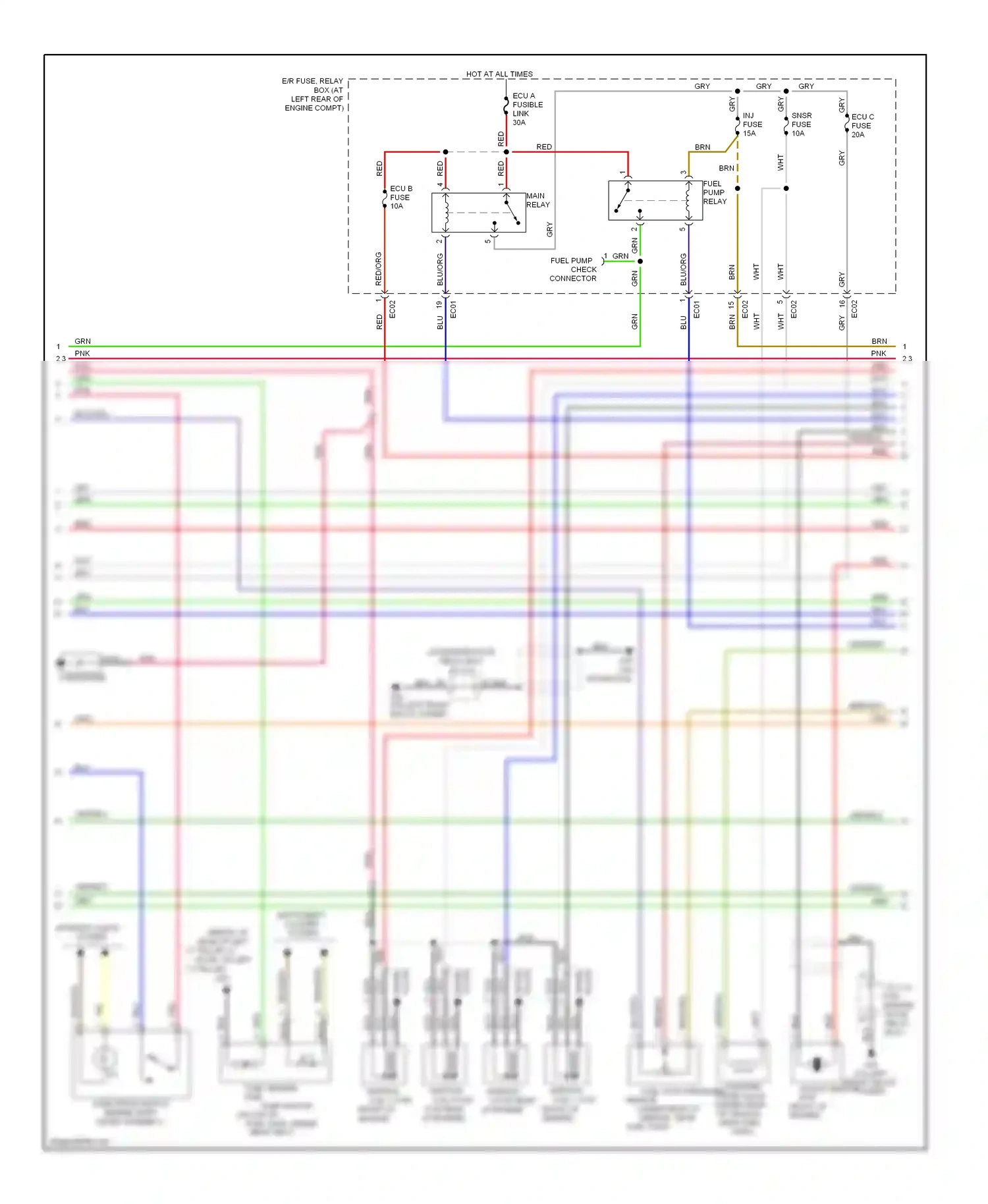 Kia Rio II facelift (2009-2011) transaxle wiring diagram  (2 of 2)