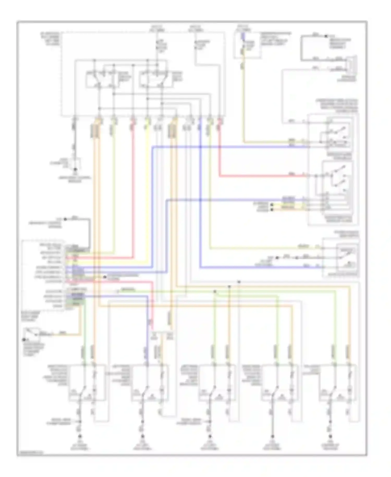 Rio Kia II (2005-2009): Power door locks circuit