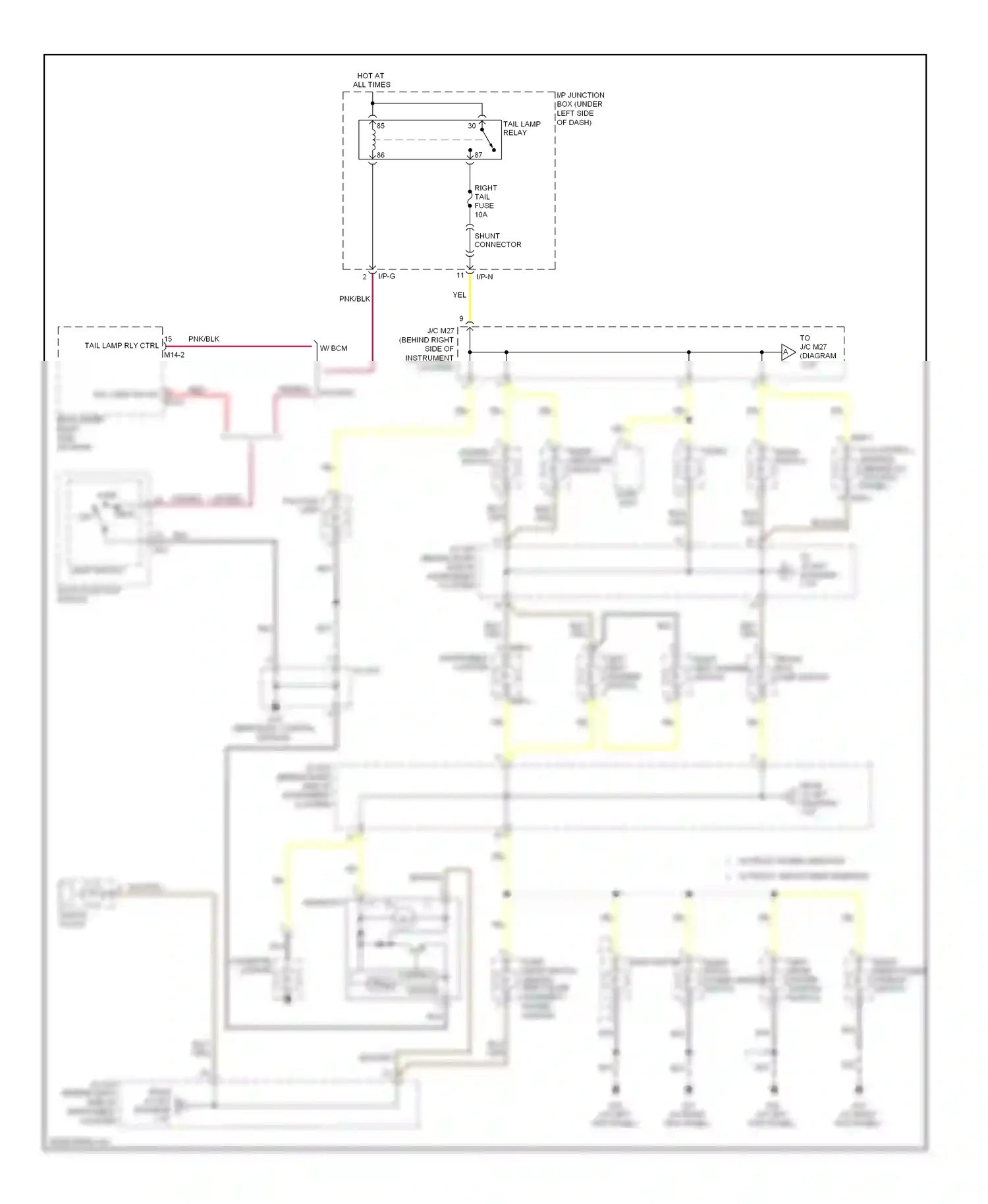 Kia Rio II (2005-2009) a/c control module (behind a/c control panel) wiring diagram  (3 of 4)