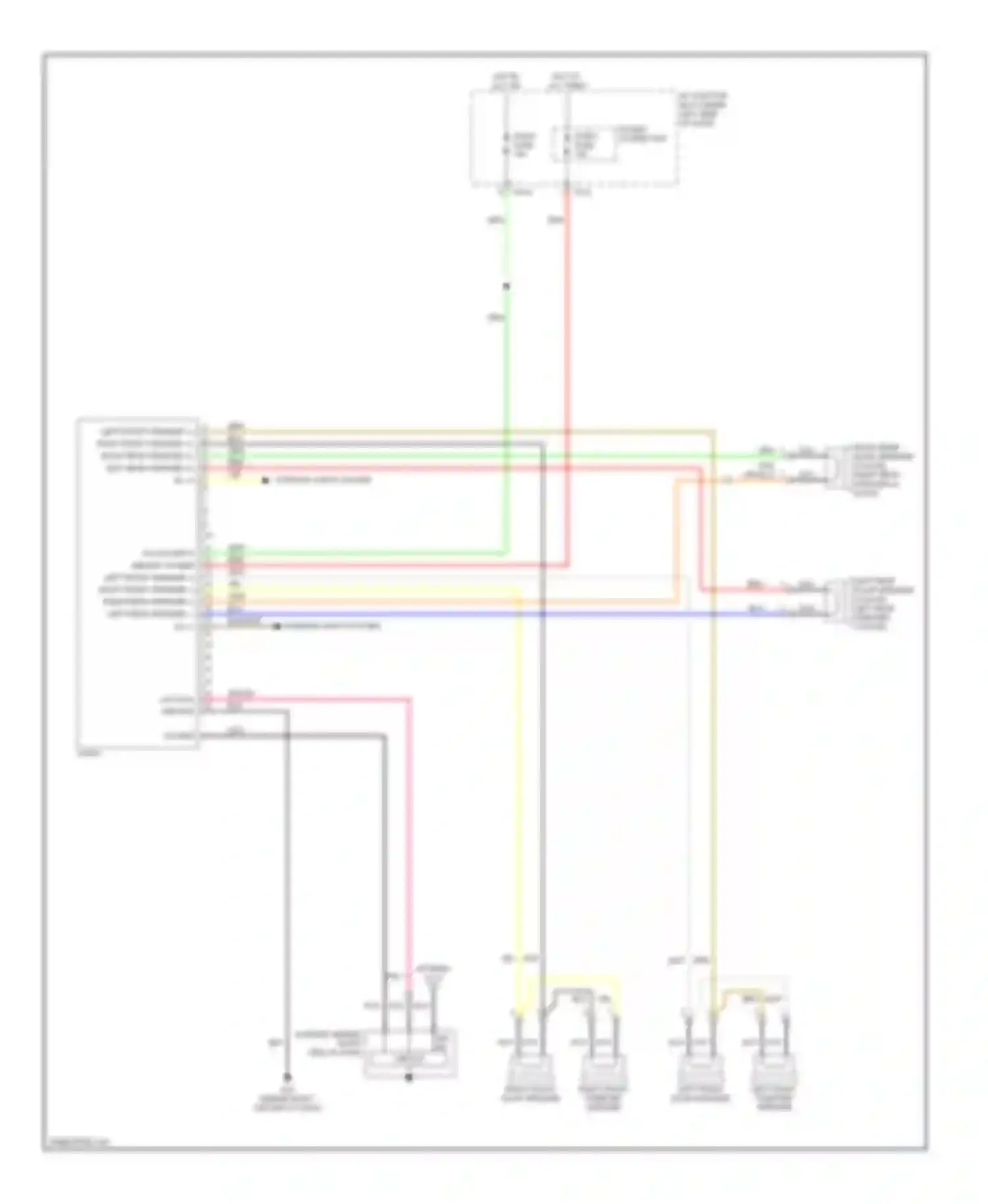Wiring diagram (behind right center of dash, for Kia Rio II (2005-2009)