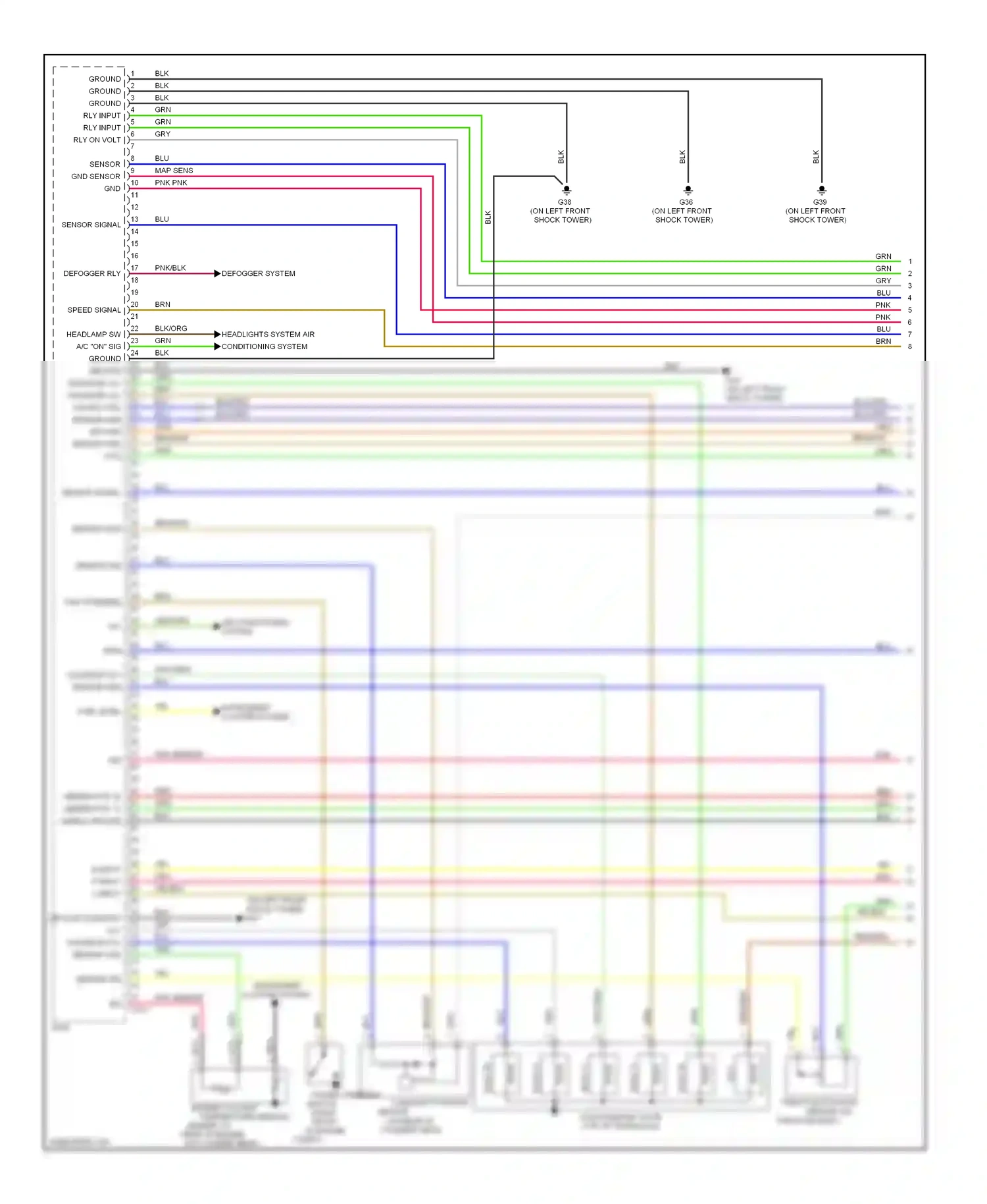 Kia Rio II (2005-2009) blu wiring diagram  (13 of 43)