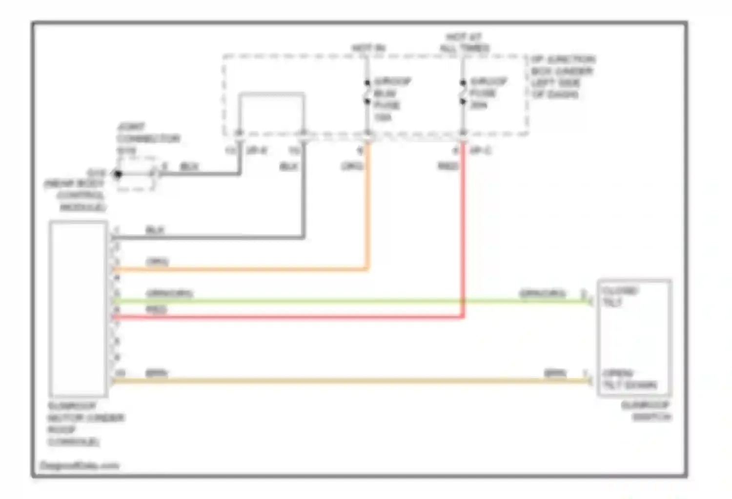 Wiring diagram grn/org for Kia Rio II (2005-2009) (17 of 23)