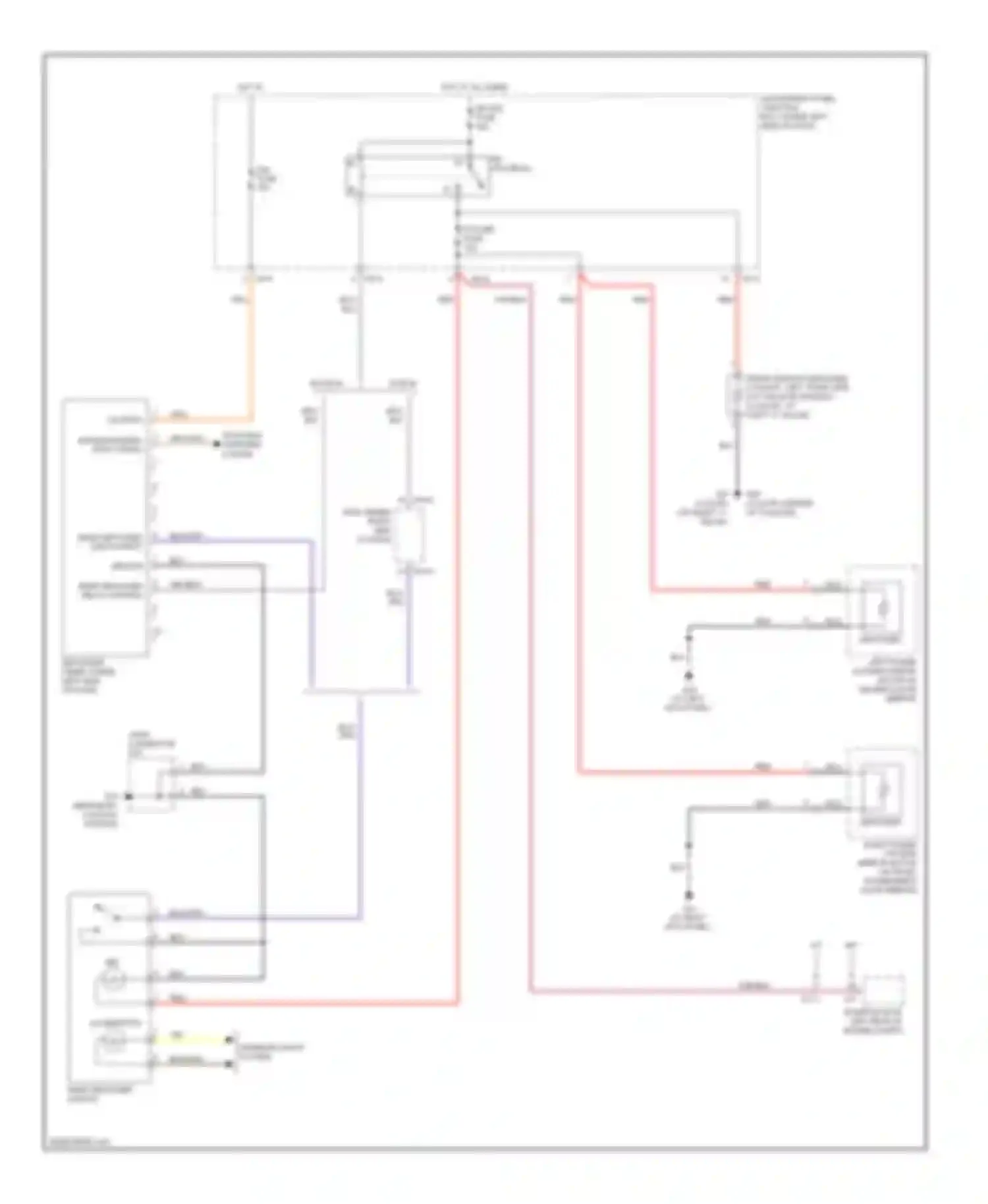 Wiring diagram right power outside mirror motor (in front passenger's for Kia Rio II (2005-2009)