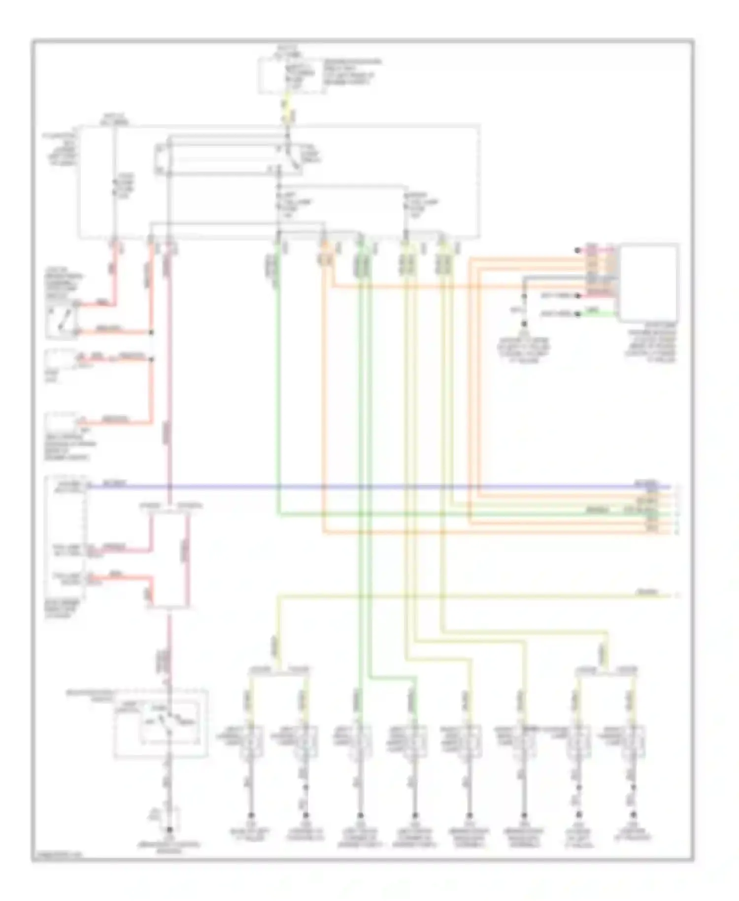 Wiring diagram left side mark lamp for Kia Rio II (2005-2009) (1 of 1)