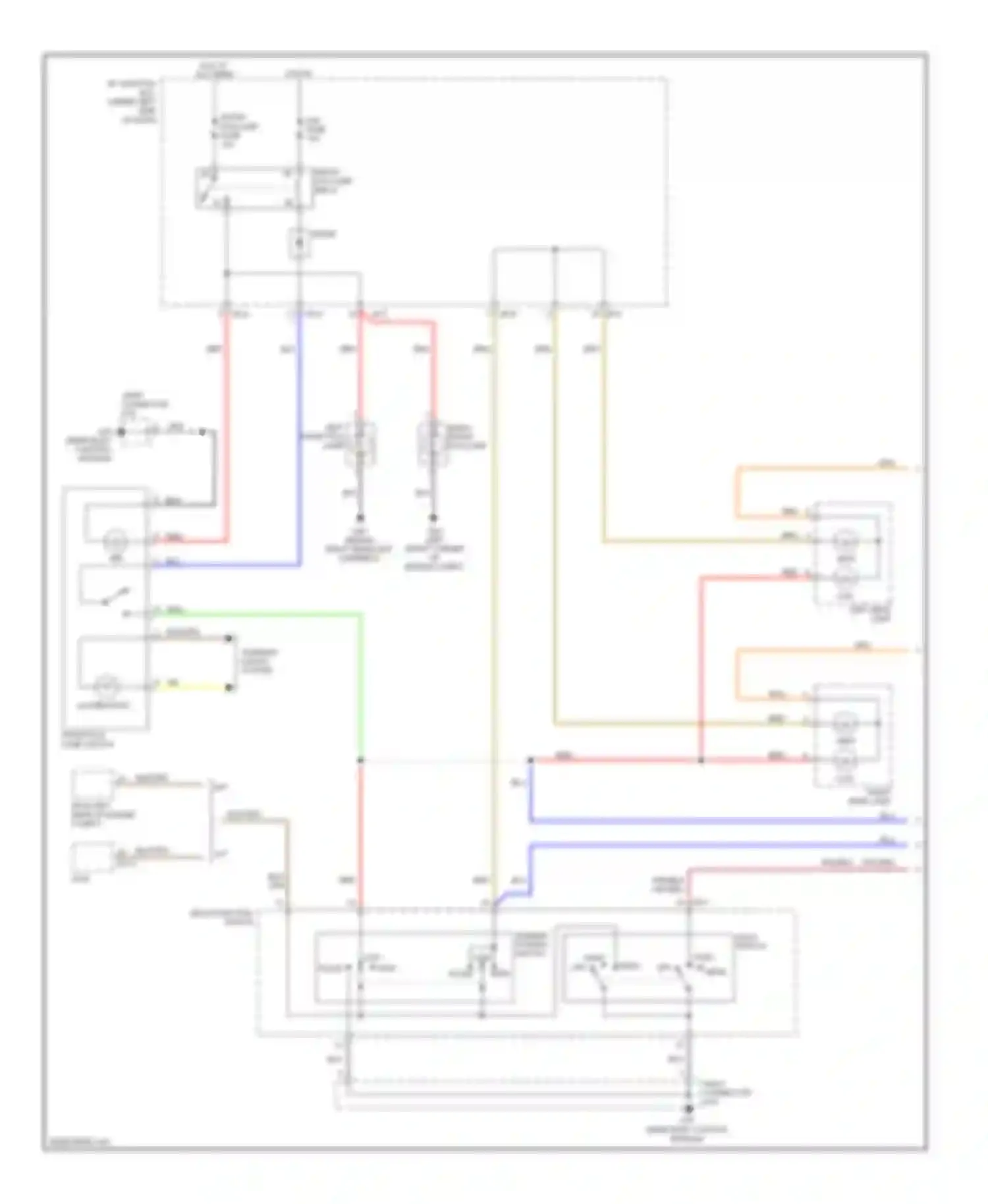 Wiring diagram low flash high for Kia Rio II (2005-2009) (1 of 2)
