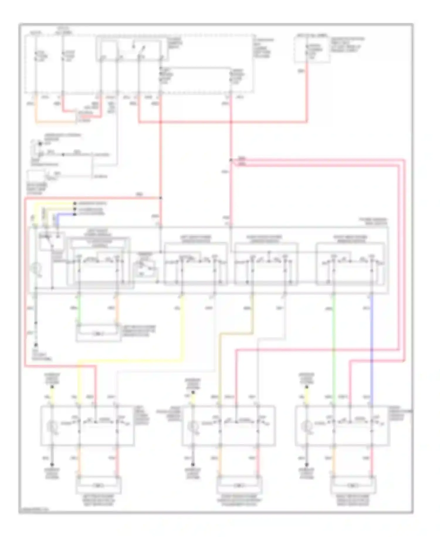 Wiring diagram off up down for Kia Rio II (2005-2009) (2 of 2)