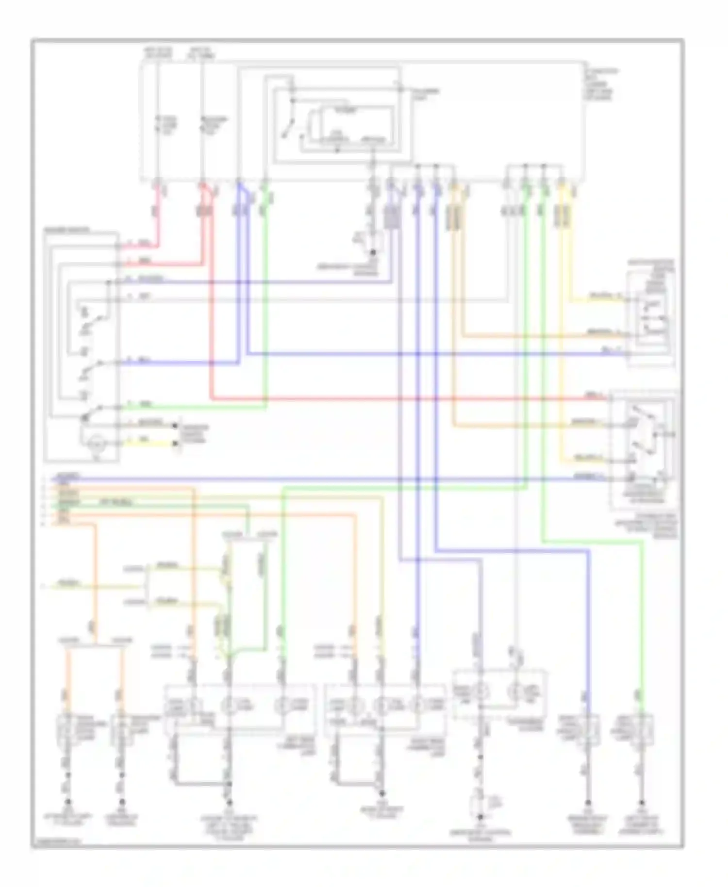 Wiring diagram flasher unit for Kia Rio II (2005-2009)