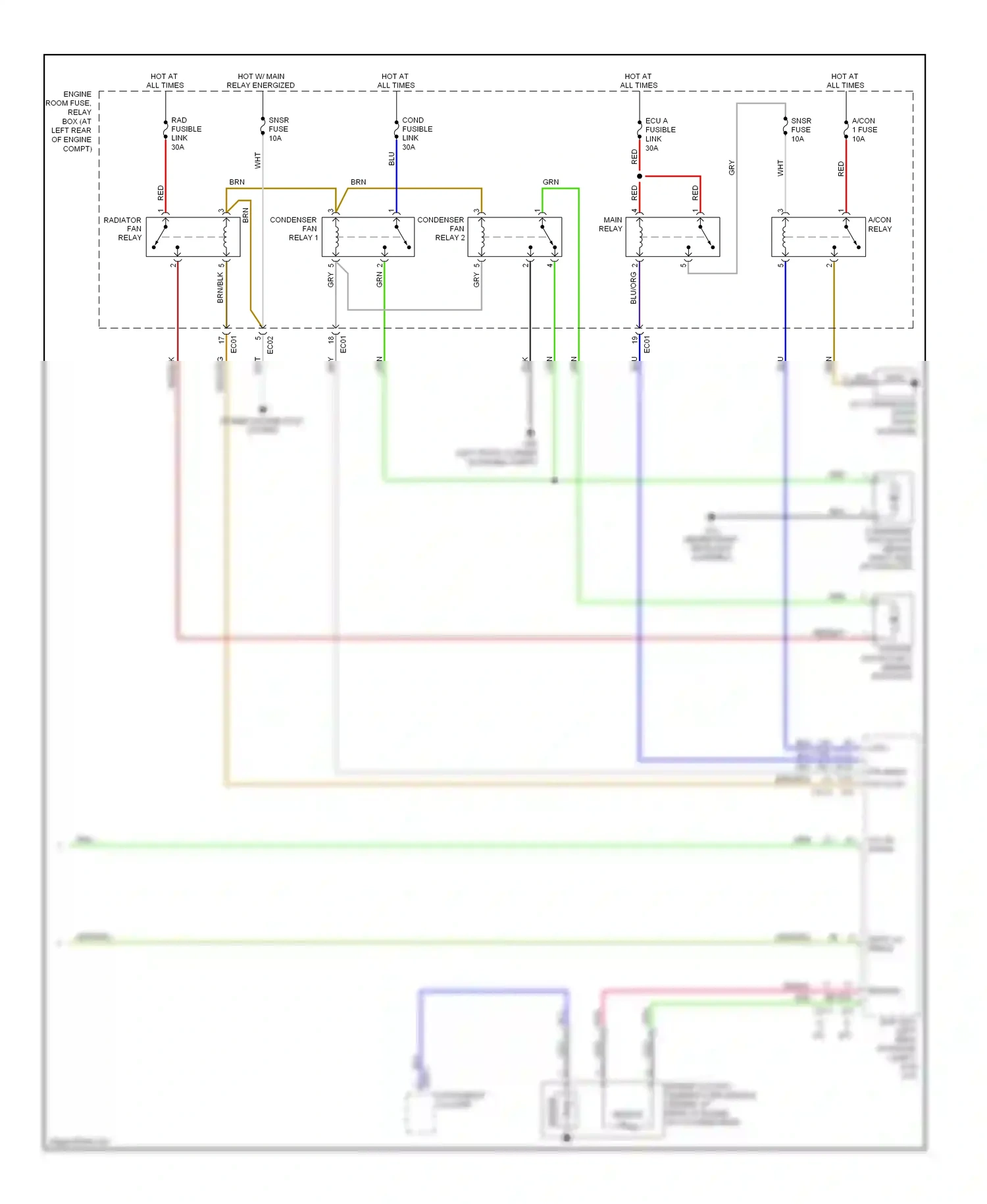 Kia Rio II (2005-2009) sensor wiring diagram  (3 of 3)