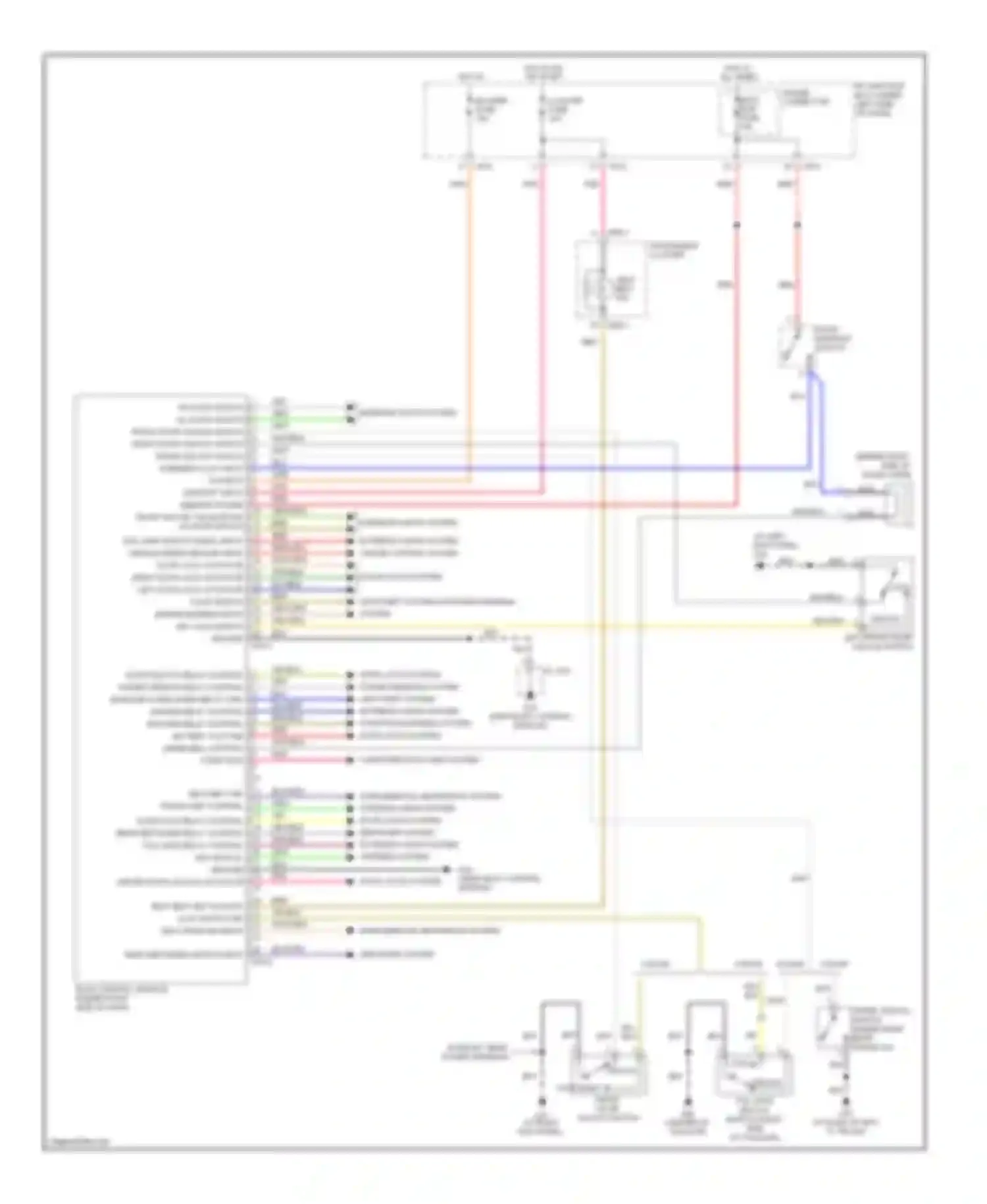 Wiring diagram tail gate unlock switch (right side for Kia Rio II (2005-2009) (1 of 1)