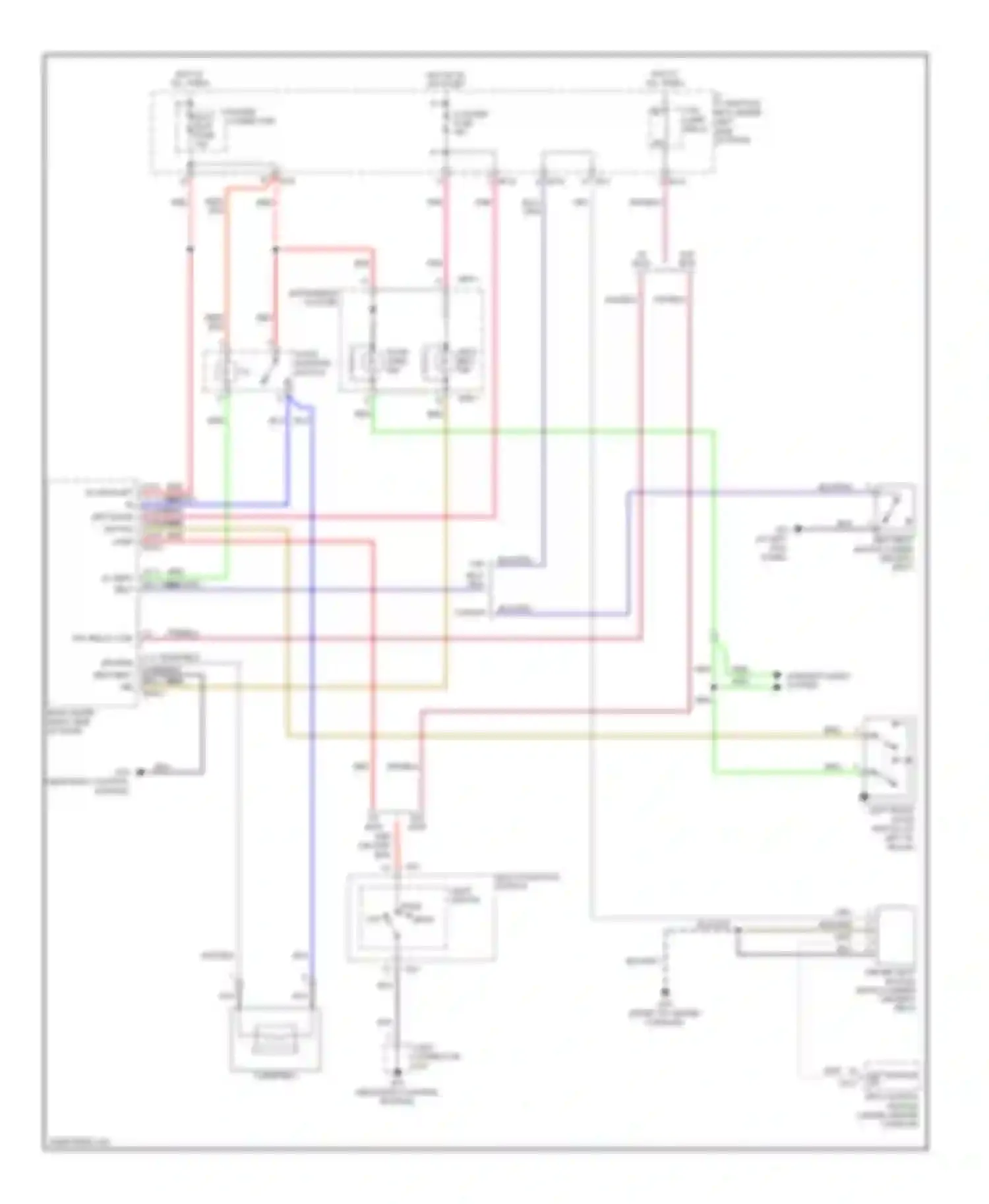 Wiring diagram w/ bcm w/o bcm for Kia Rio II (2005-2009) (1 of 1)