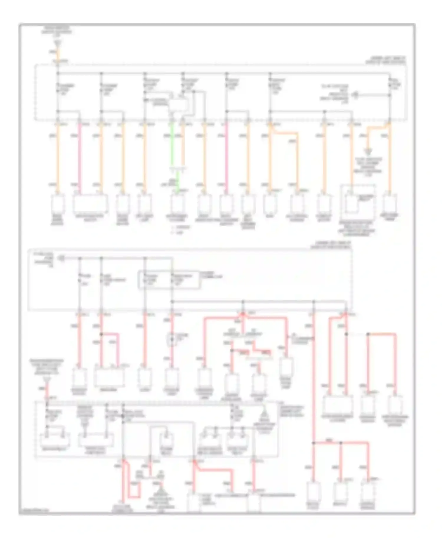 Wiring diagram w/o overhead console for Kia Rio II (2005-2009) (3 of 3)
