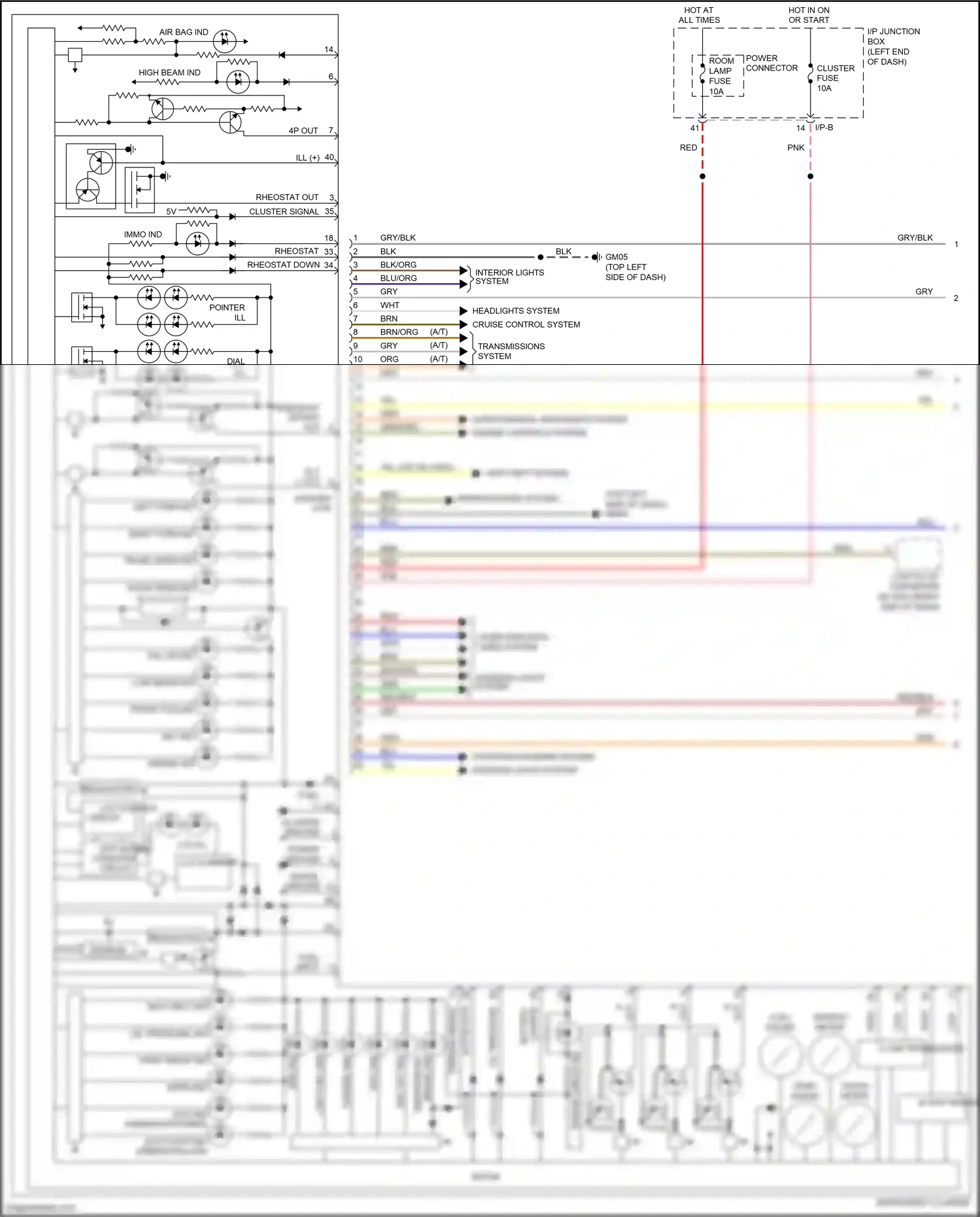 Wiring diagram blu for Kia Rio III facelift (2015-2017) (53 of 85)