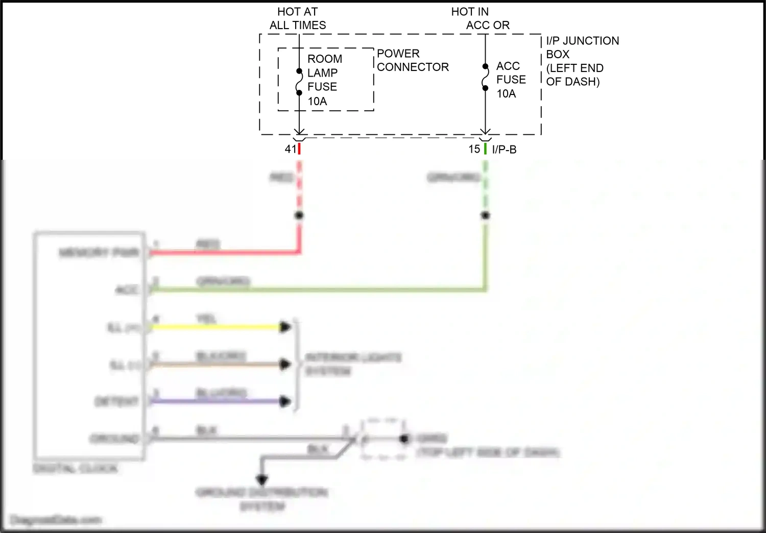 Wiring diagram blu/org for Kia Rio III facelift (2015-2017) (12 of 26)