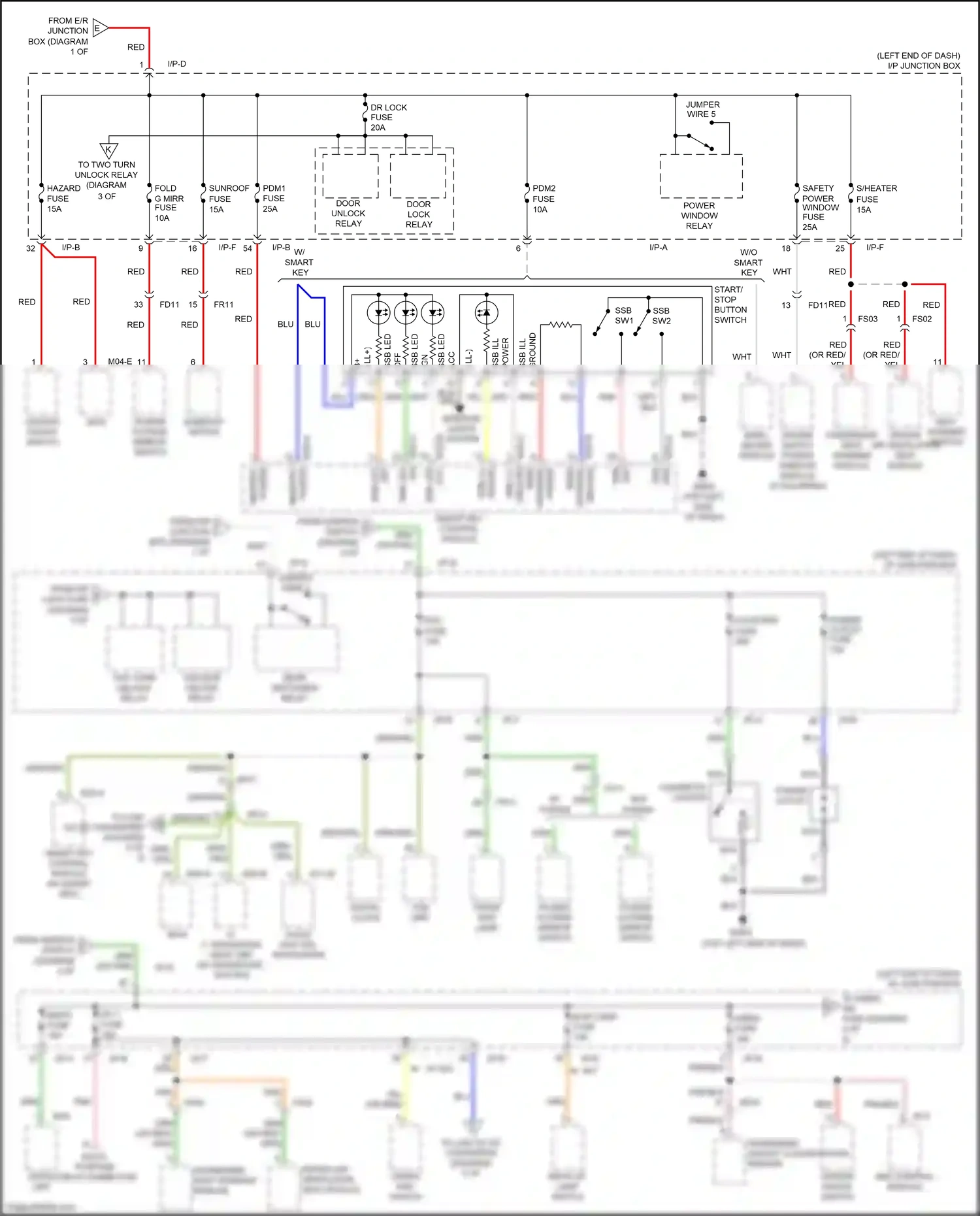 Wiring diagram cigarette lighter for Kia Rio III facelift (2015-2017) (2 of 2)