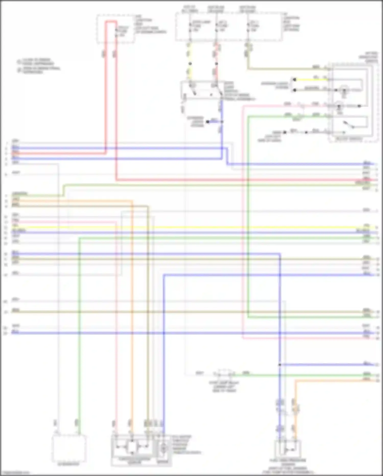 Wiring diagram crash pad switch for Kia Rio III facelift (2015-2017) (9 of 10)