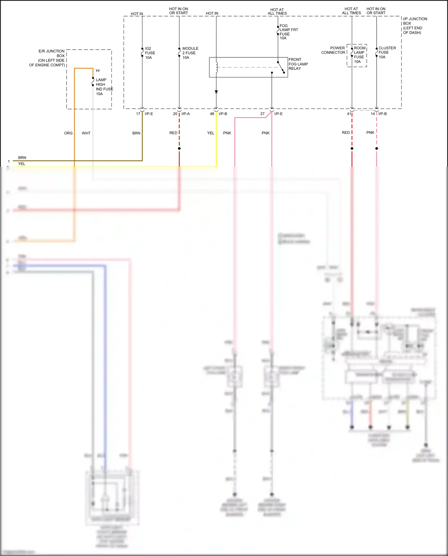 Wiring diagram dedicated bulb canada for Kia Rio III facelift (2015-2017) (2 of 3)