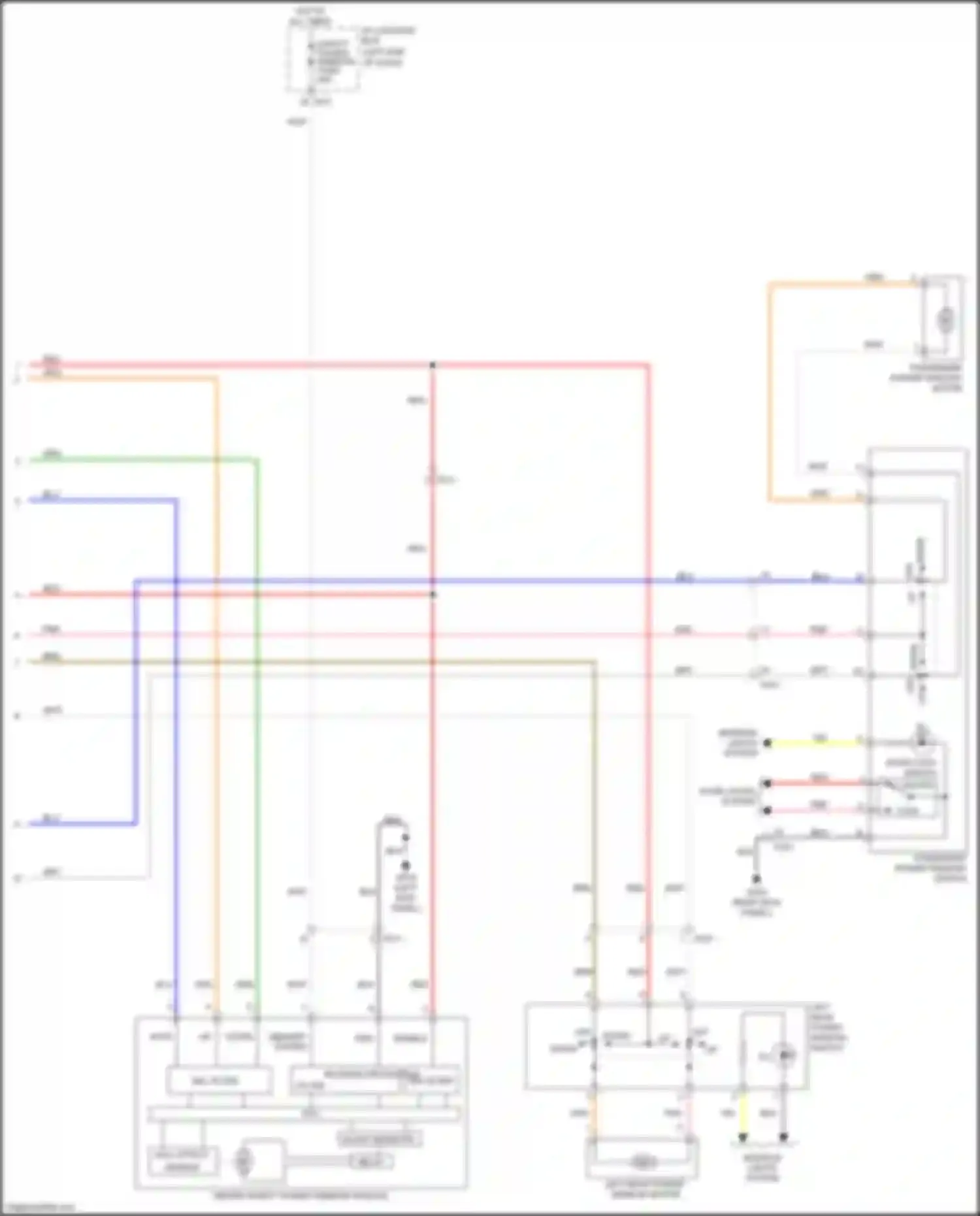 Wiring diagram door locks system for Kia Rio III facelift (2015-2017) (2 of 4)
