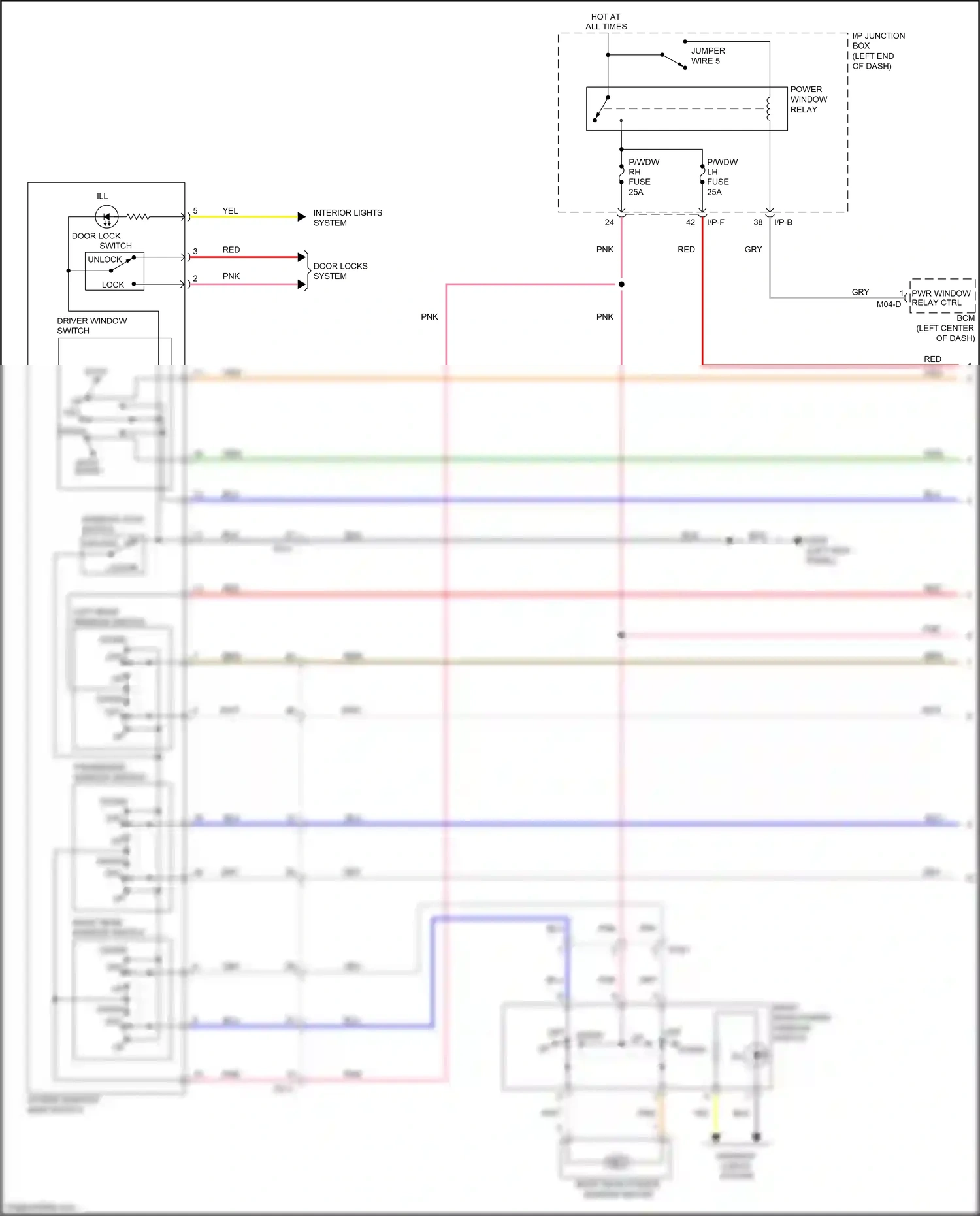 Wiring diagram down up up for Kia Rio III facelift (2015-2017) (1 of 1)