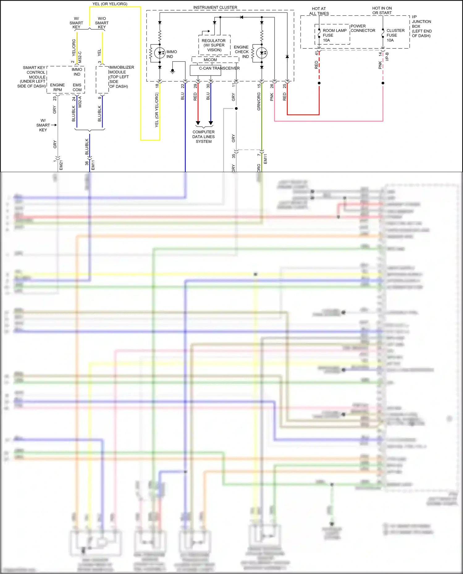 Wiring diagram eng ctrl rly on in for Kia Rio III facelift (2015-2017) (1 of 1)