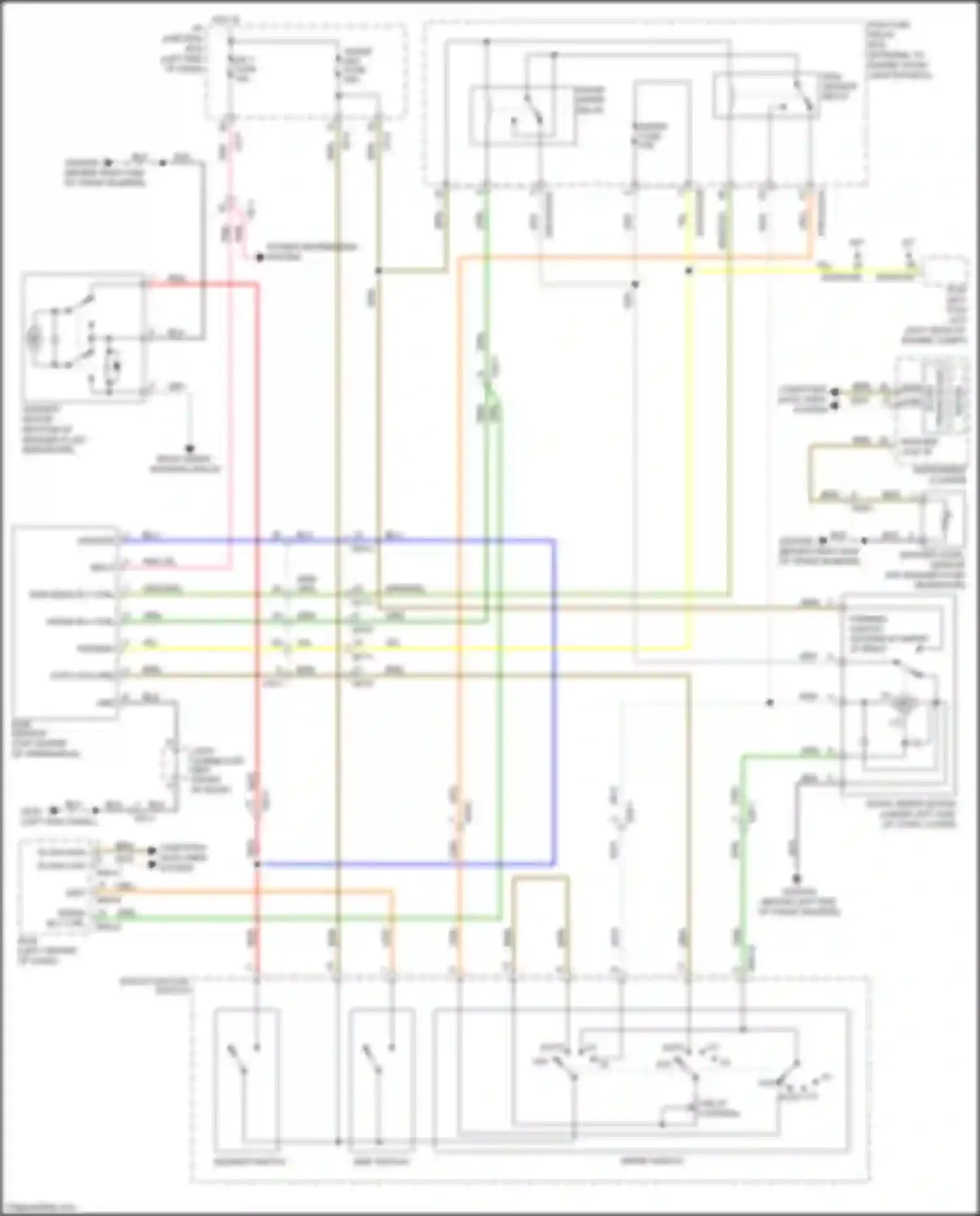 Wiring diagram front wiper relay for Kia Rio III facelift (2015-2017) (2 of 3)