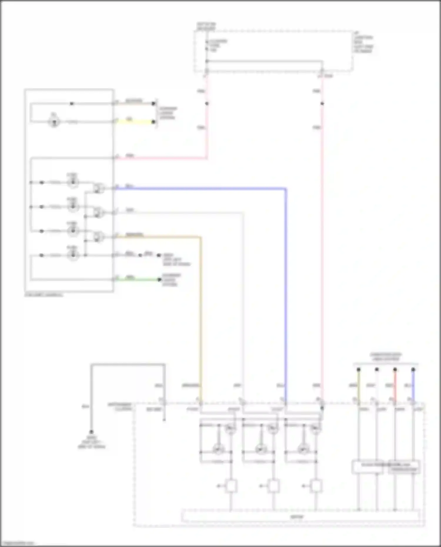 Wiring diagram instrument cluster for Kia Rio III facelift (2015-2017) (10 of 35)