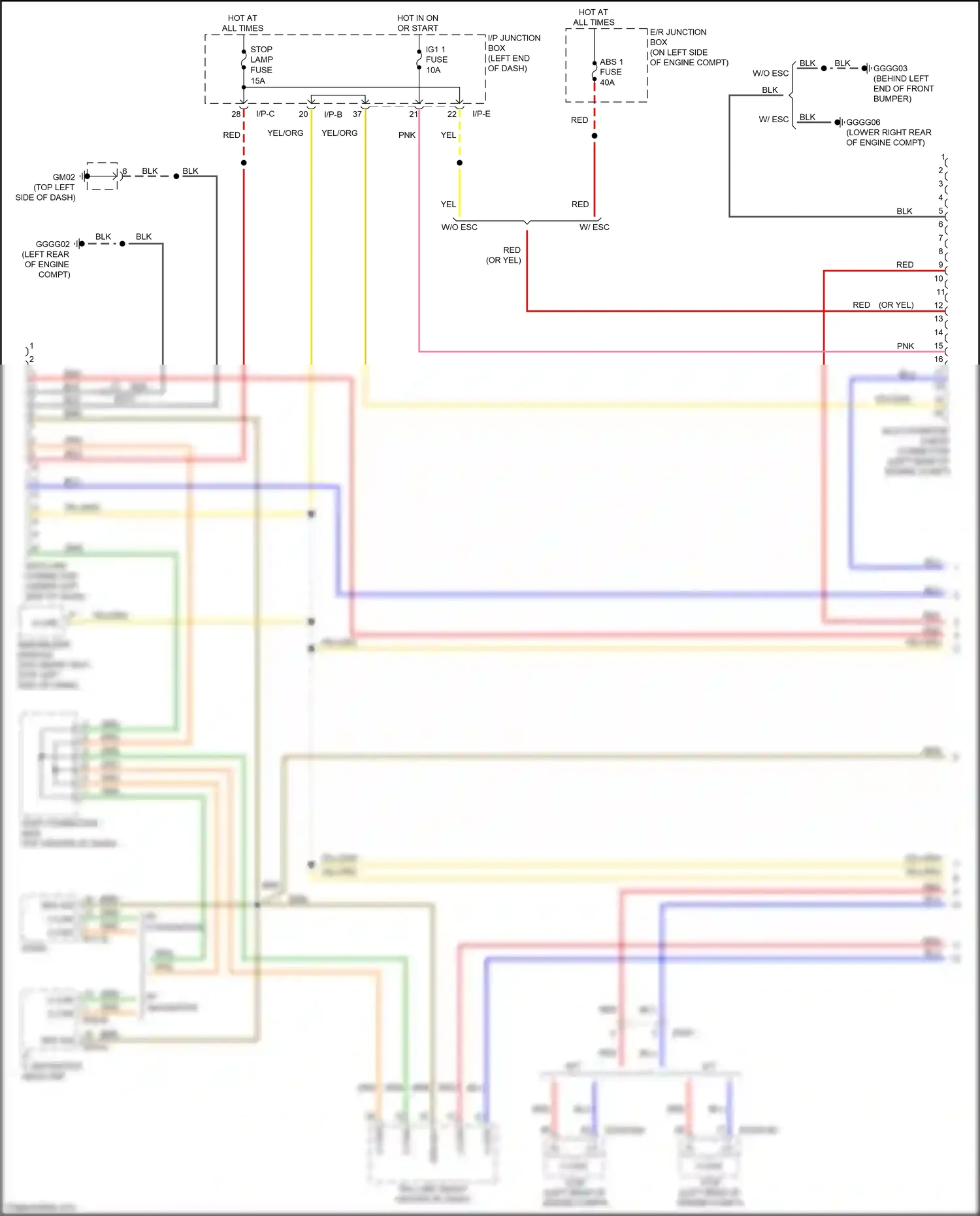 Wiring diagram i/p-b for Kia Rio III facelift (2015-2017) (34 of 55)