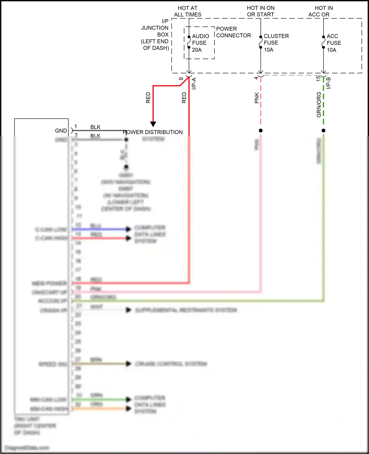 Kia Rio III facelift (2015-2017) i/p junction box wiring diagram  (56 of 72)