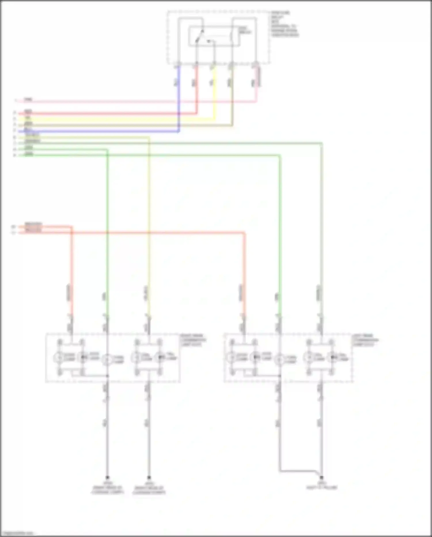 Wiring diagram left "c" pillar) for Kia Rio III facelift (2015-2017) (2 of 2)