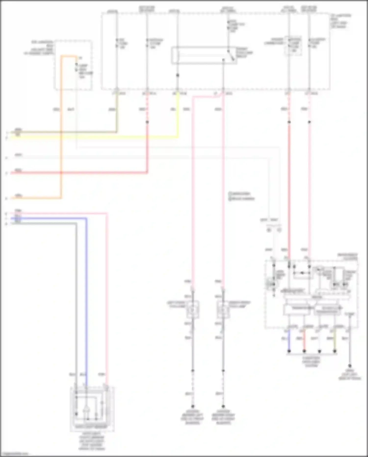 Wiring diagram left front fog lamp for Kia Rio III facelift (2015-2017) (2 of 3)